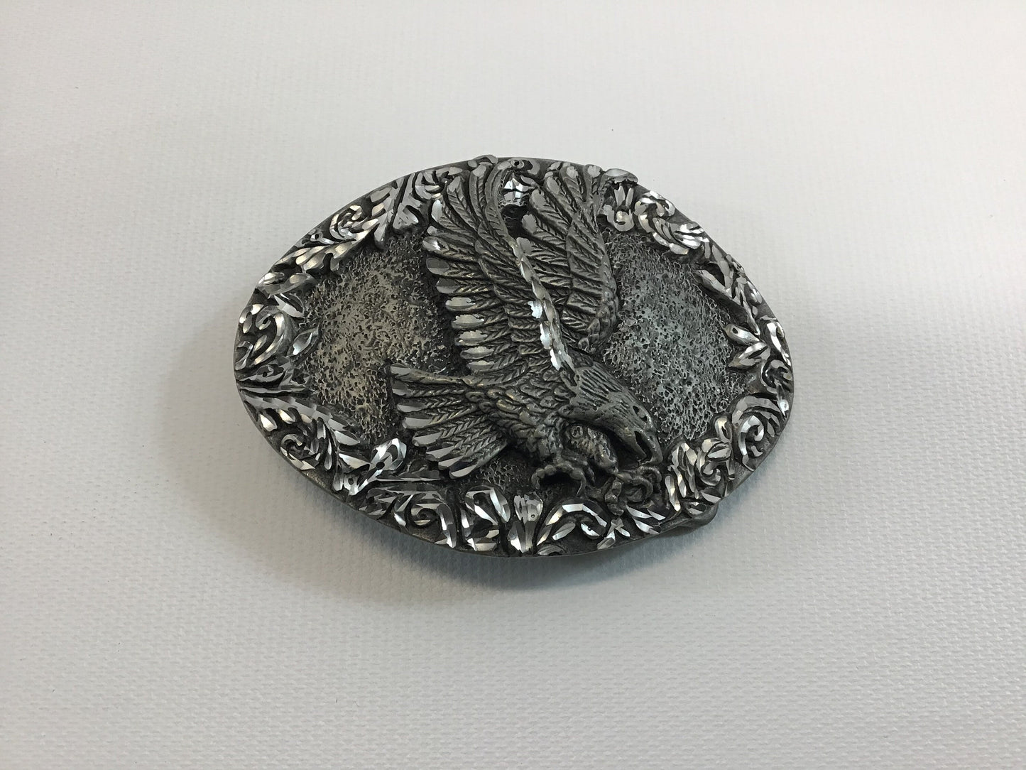 Flying Eagle Pewter Belt Buckle Vintage 1990's Ege Made in U.S.A.