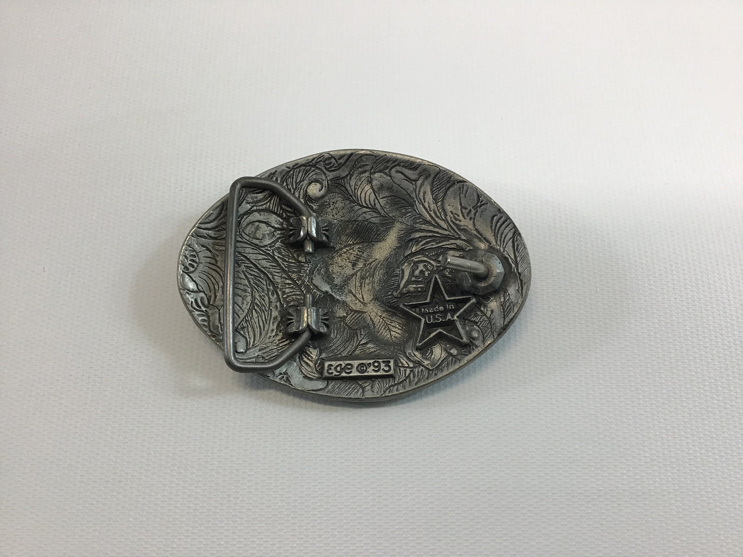 Flying Eagle Pewter Belt Buckle Vintage 1990's Ege Made in U.S.A.