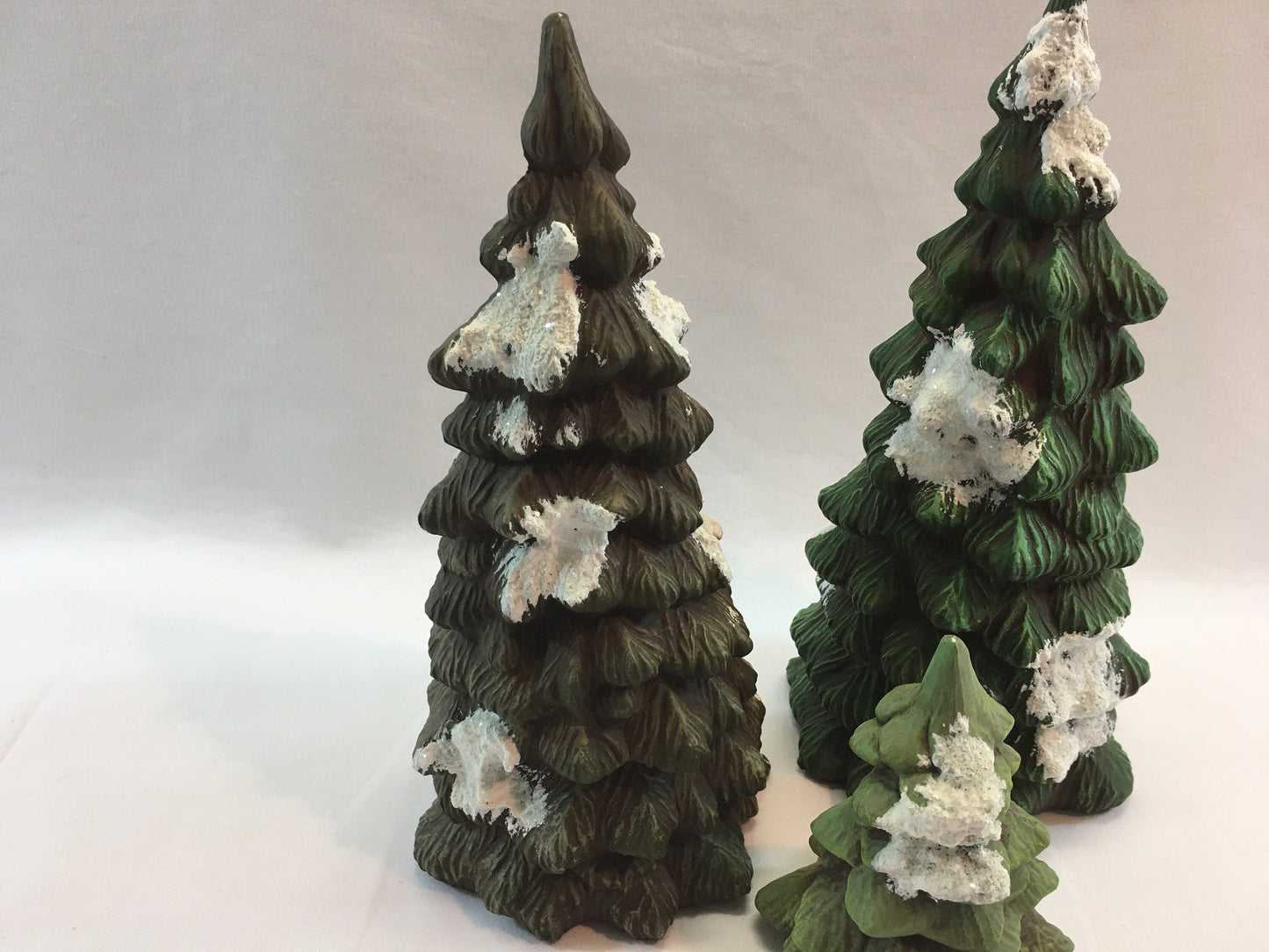 Ceramic Winter Trees for Holiday Decoration Snow Capped Branches
