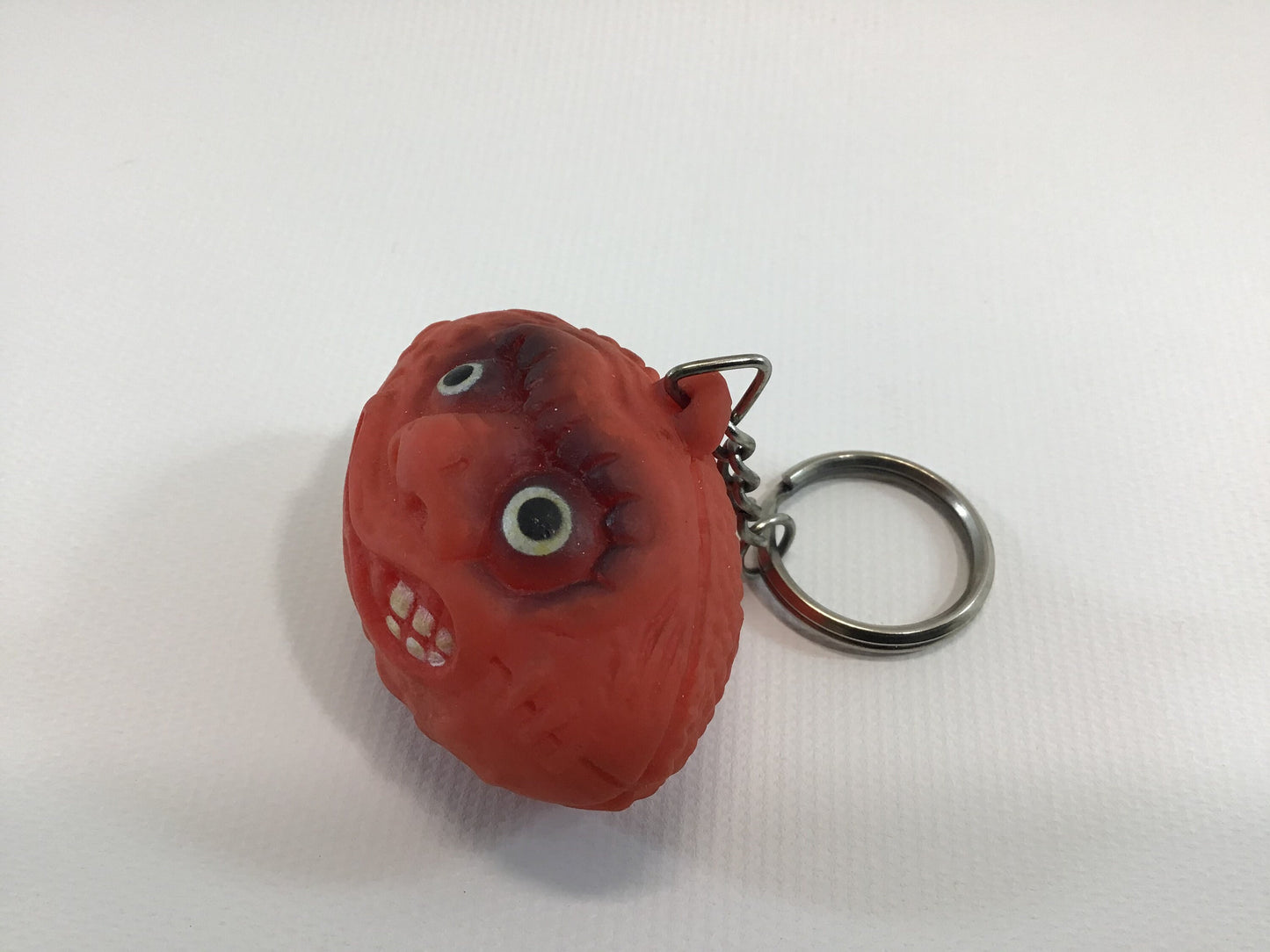 Vintage 80's Horror Ball Keychain Madballs Whacky Balls Red Football