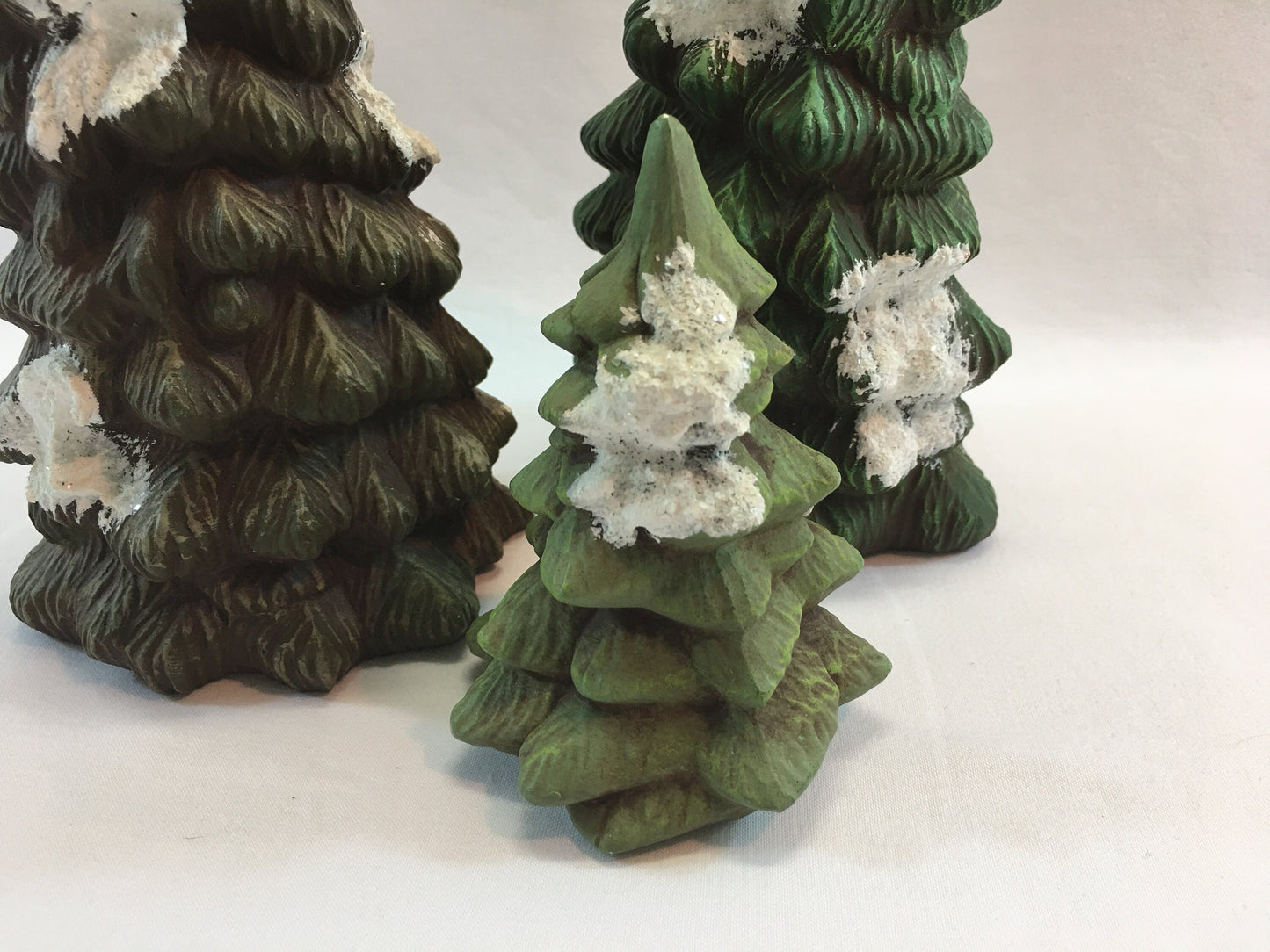 Ceramic Winter Trees for Holiday Decoration Snow Capped Branches