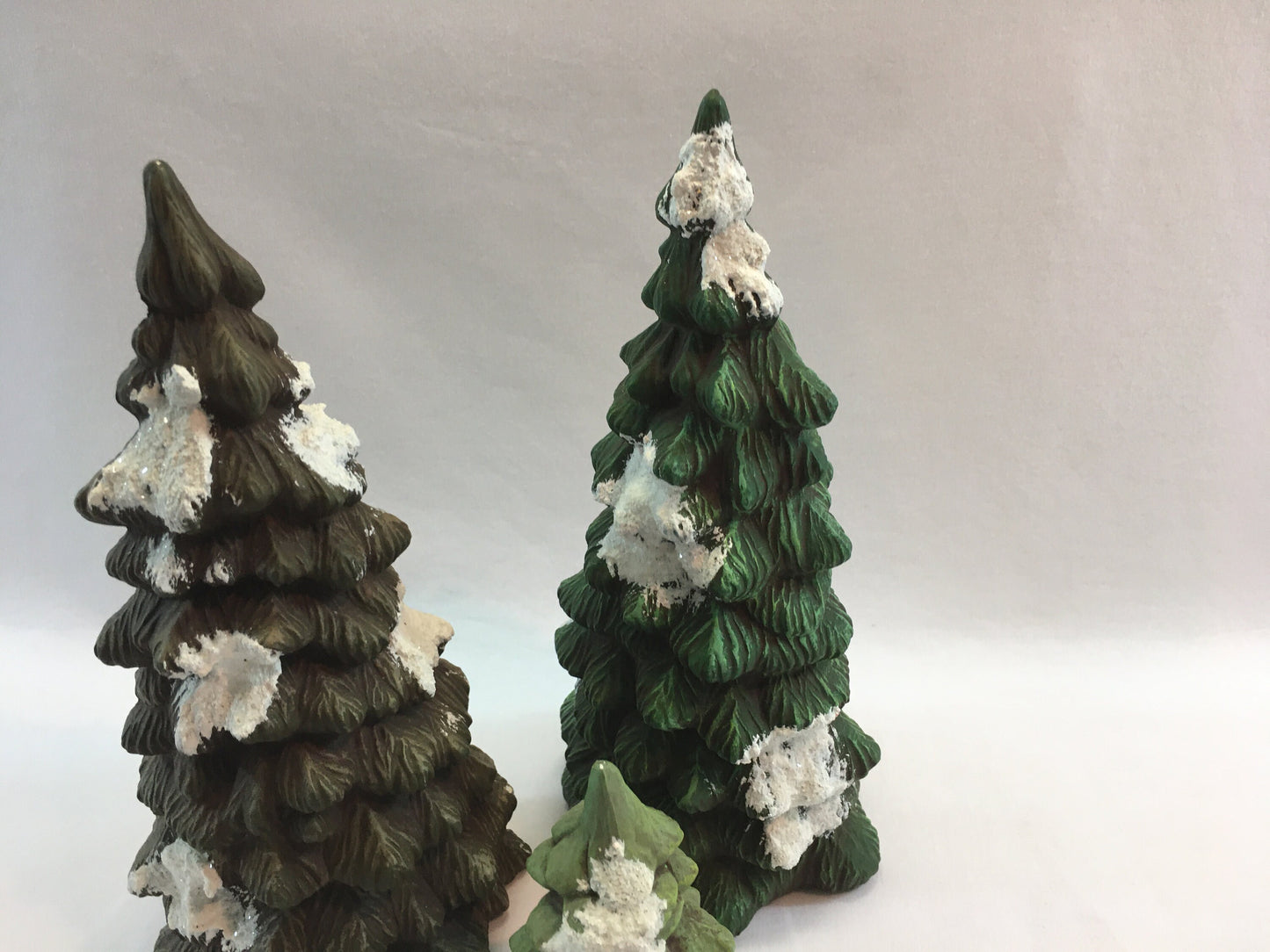 Ceramic Winter Trees for Holiday Decoration Snow Capped Branches