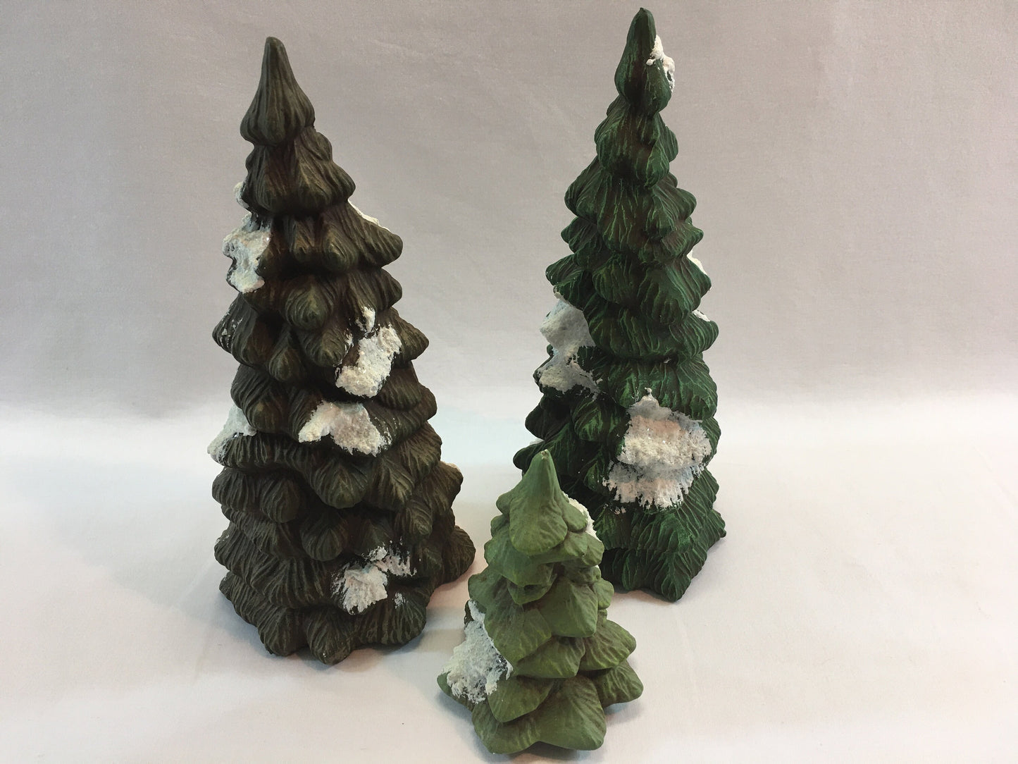 Ceramic Winter Trees for Holiday Decoration Snow Capped Branches