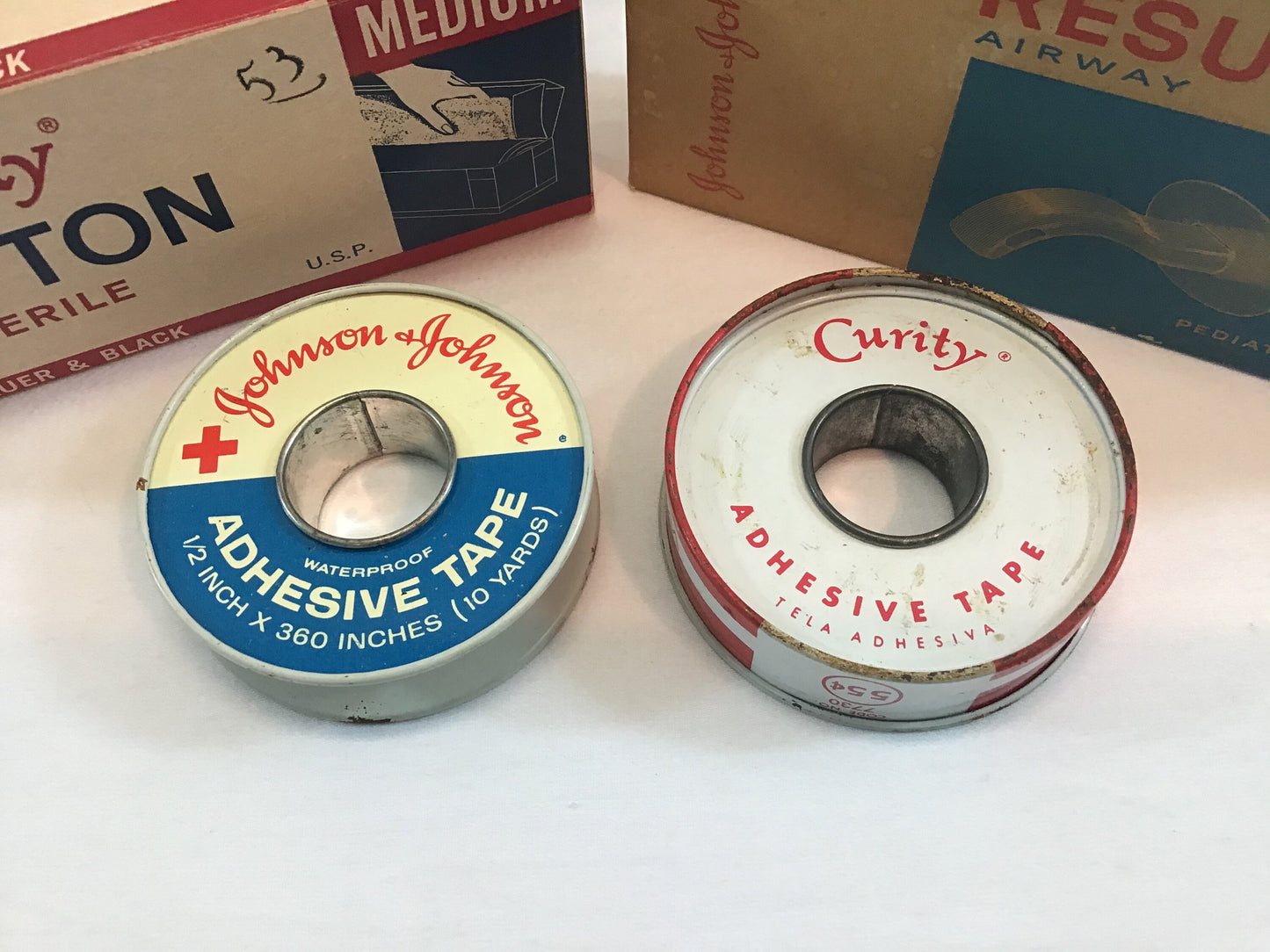 Vintage First Aid Curity Johnson & Johnson Lot General Store Advertising