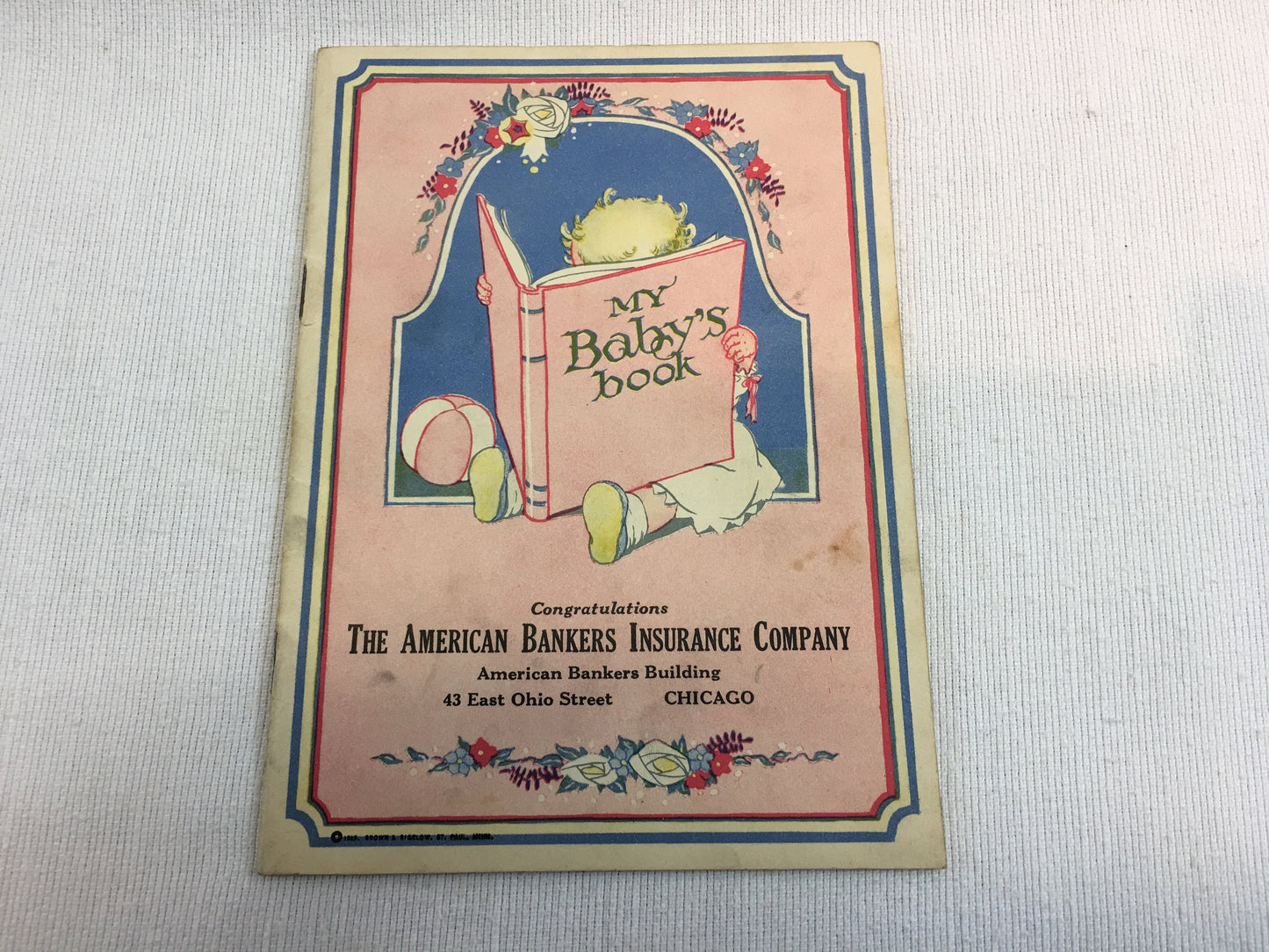 My Baby's Book Vintage Ephemera from Amer. Bankers Insurance Co. Chicago