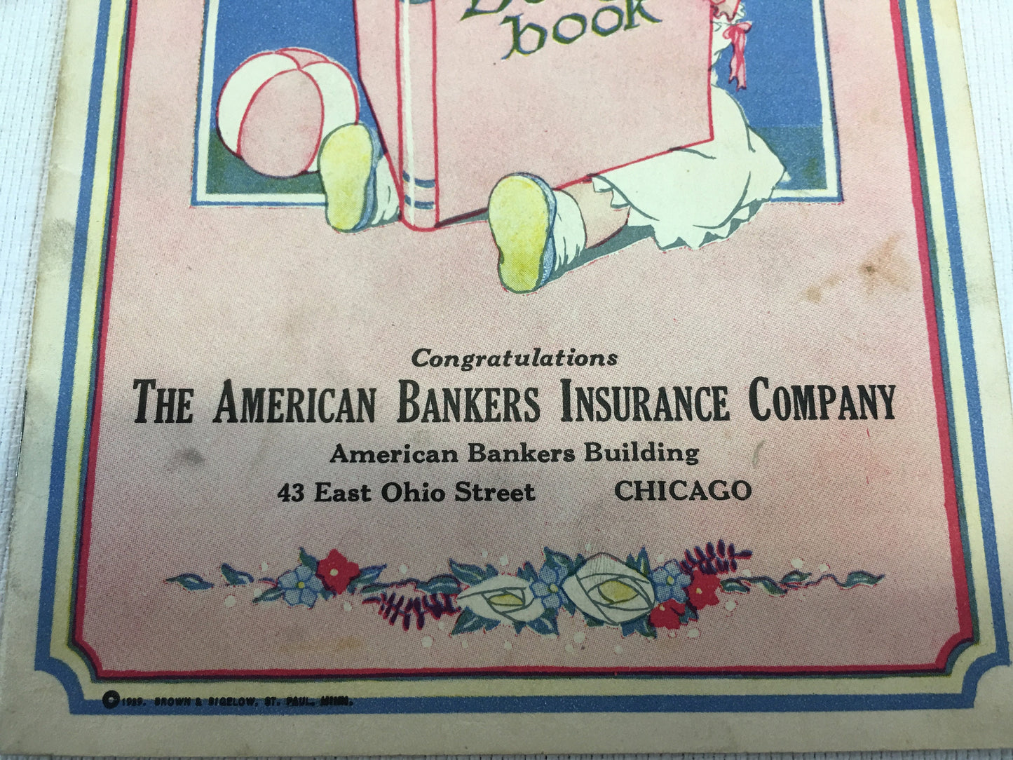 My Baby's Book Vintage Ephemera from Amer. Bankers Insurance Co. Chicago