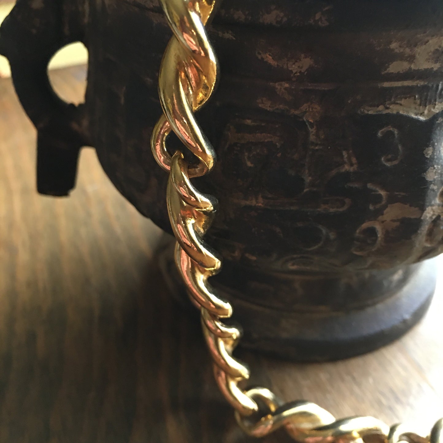 Anne Klein Gold Tone Chunky Chain Necklace Everyday Evening Statement