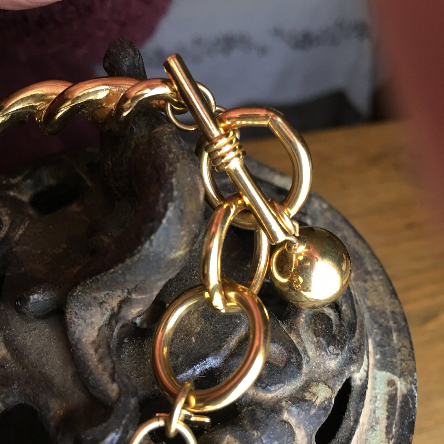 Anne Klein Gold Tone Chunky Chain Necklace Everyday Evening Statement