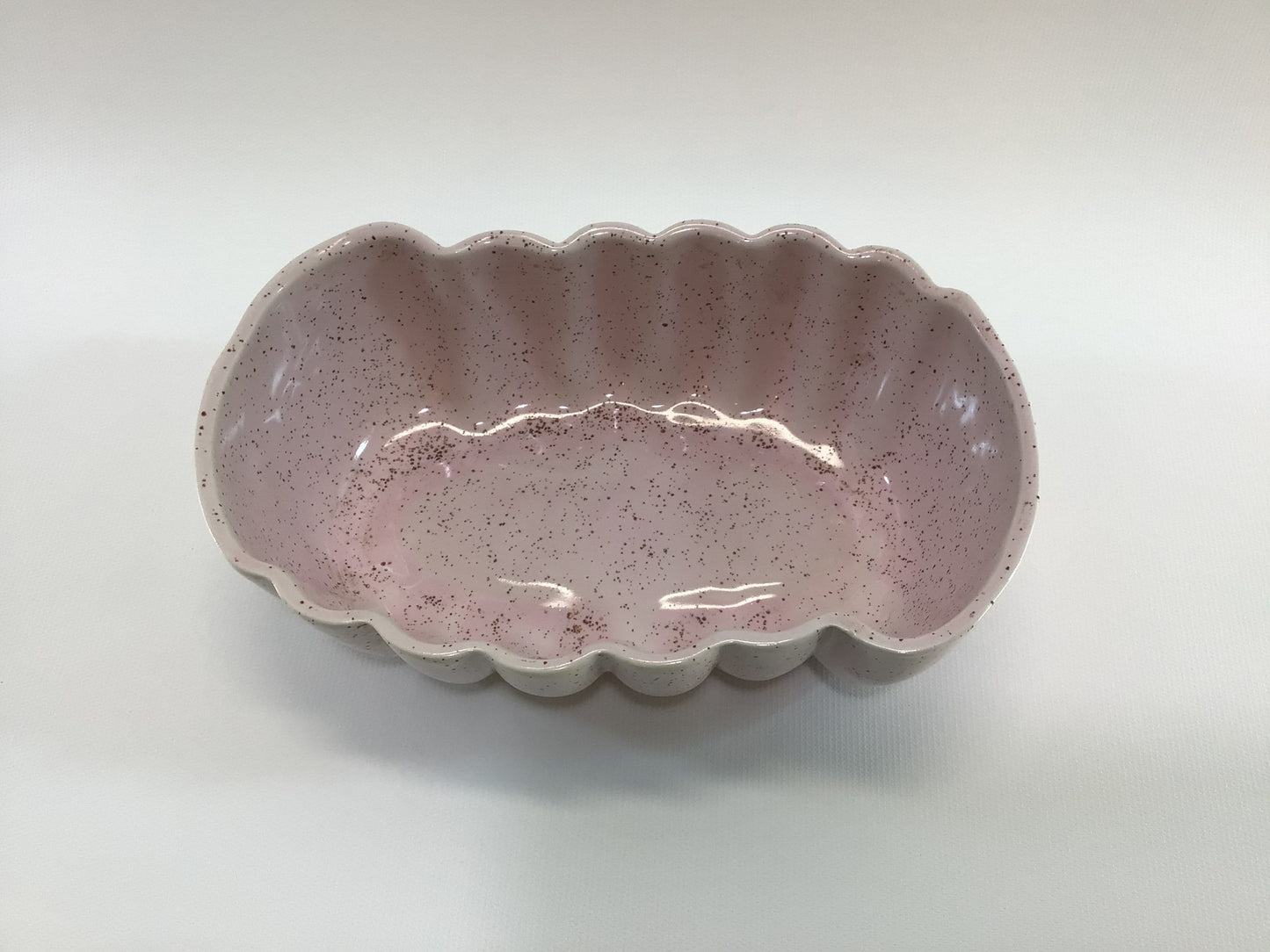 UPCO Planter 702 Pink Gold Speckle Design Mid Century Ceramic Pottery