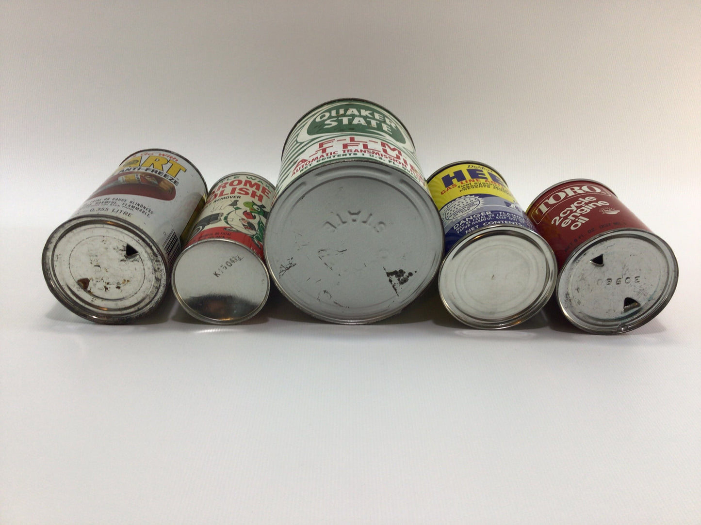 Advertising Petroliana Tin Can Lot Vintage Automobile Related Garage Ephemera