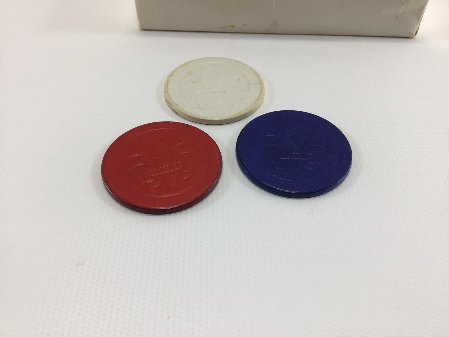 Poker Chips Embossed Noiseless 1 1/2" Vintage Gaming Collectible