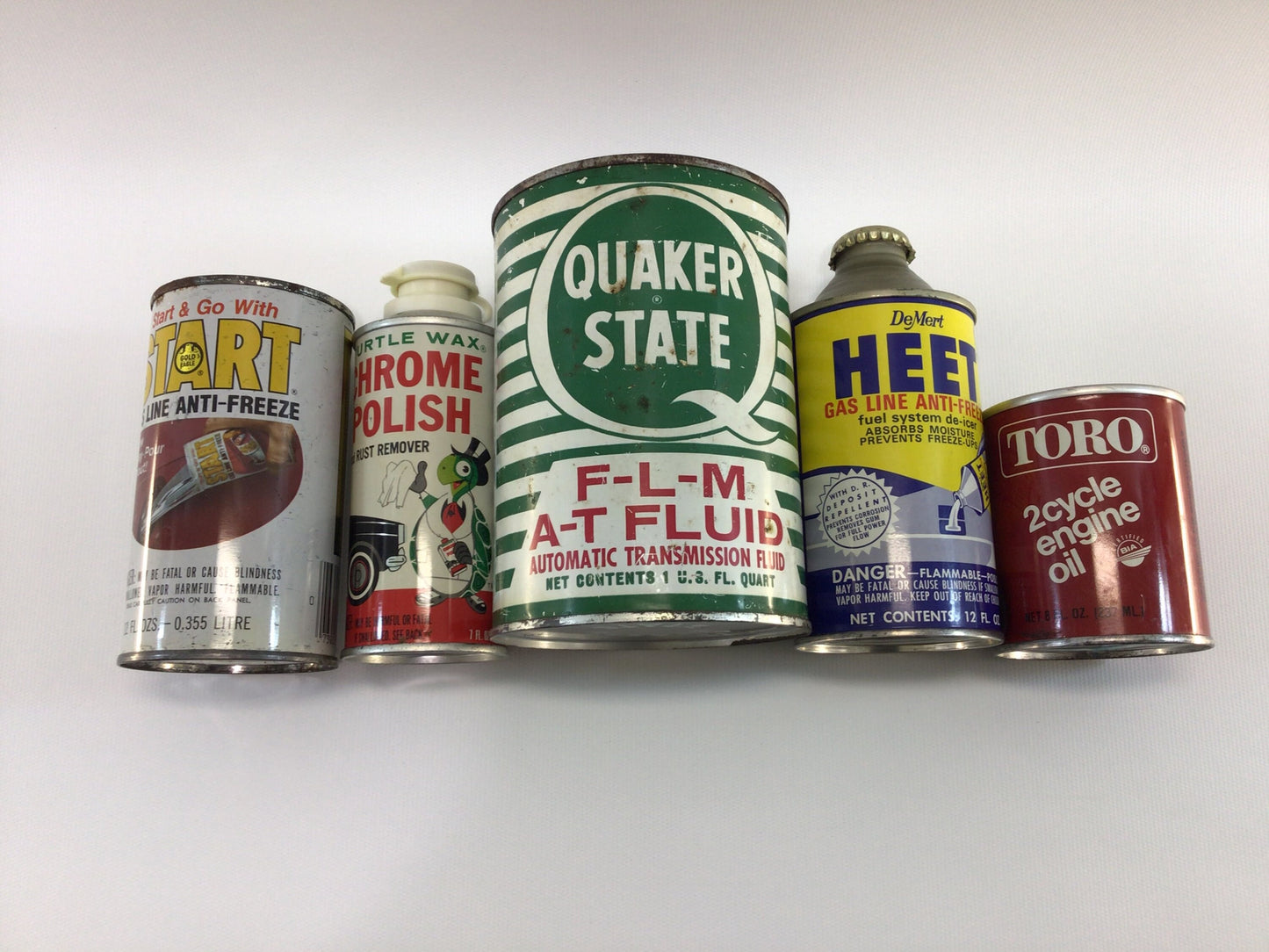 Advertising Petroliana Tin Can Lot Vintage Automobile Related Garage Ephemera