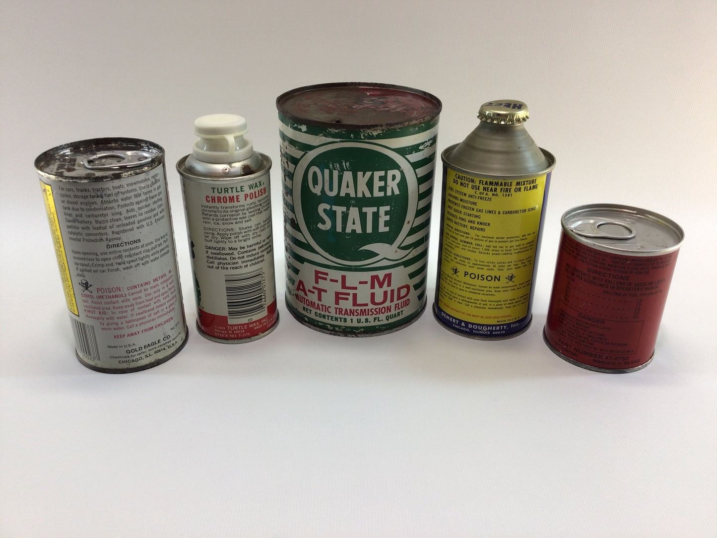 Advertising Petroliana Tin Can Lot Vintage Automobile Related Garage Ephemera