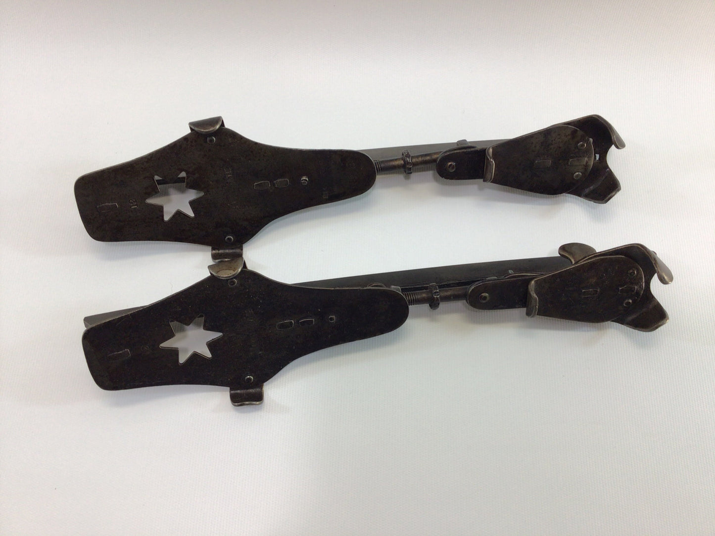 Ice Skates U.S. Club Skate No. 8 with Star Pattern Antique Collectible Sporting Equipment