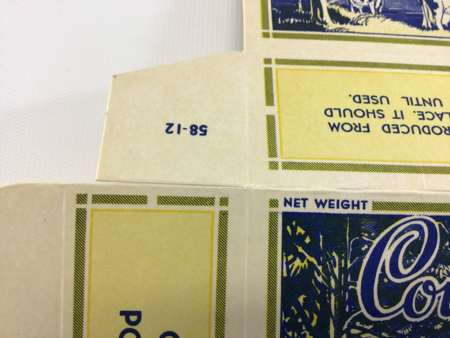 1958 Cowlitz Butter Box Vintage Advertising Old Paper Ephemera