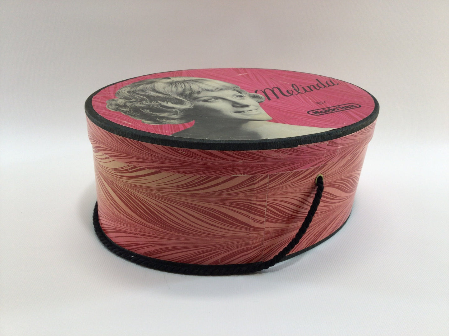Vintage Wig Box Moldo Tress Melinda Pink Retro Decor Display
