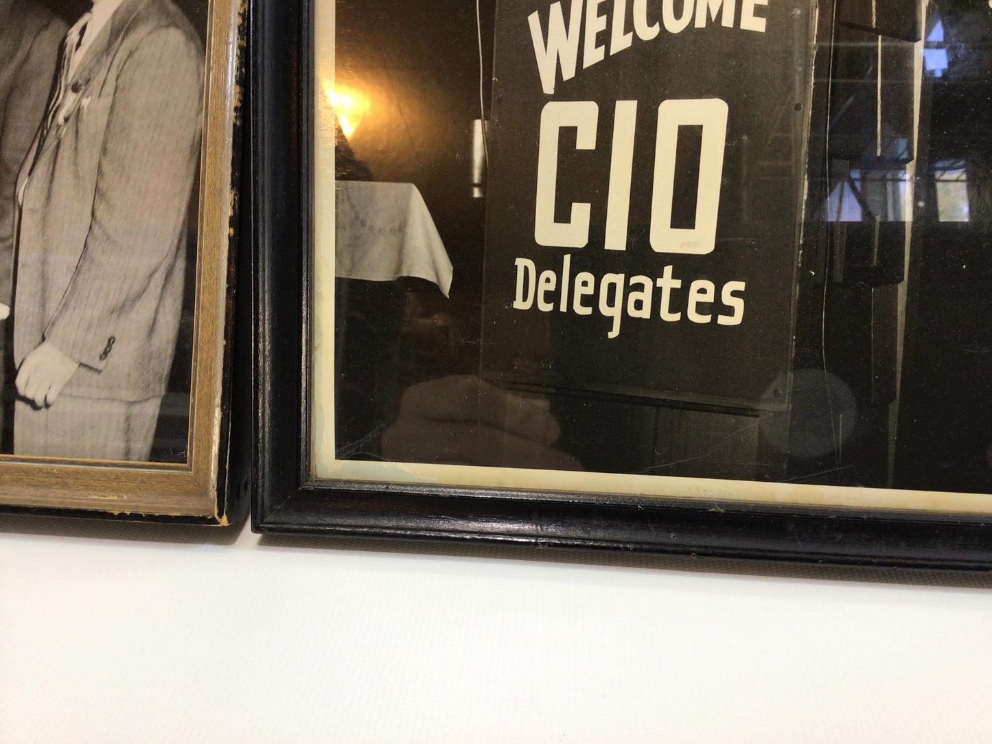 Vintage Framed Press Photos Henry Ford and CIO Convention Detroit