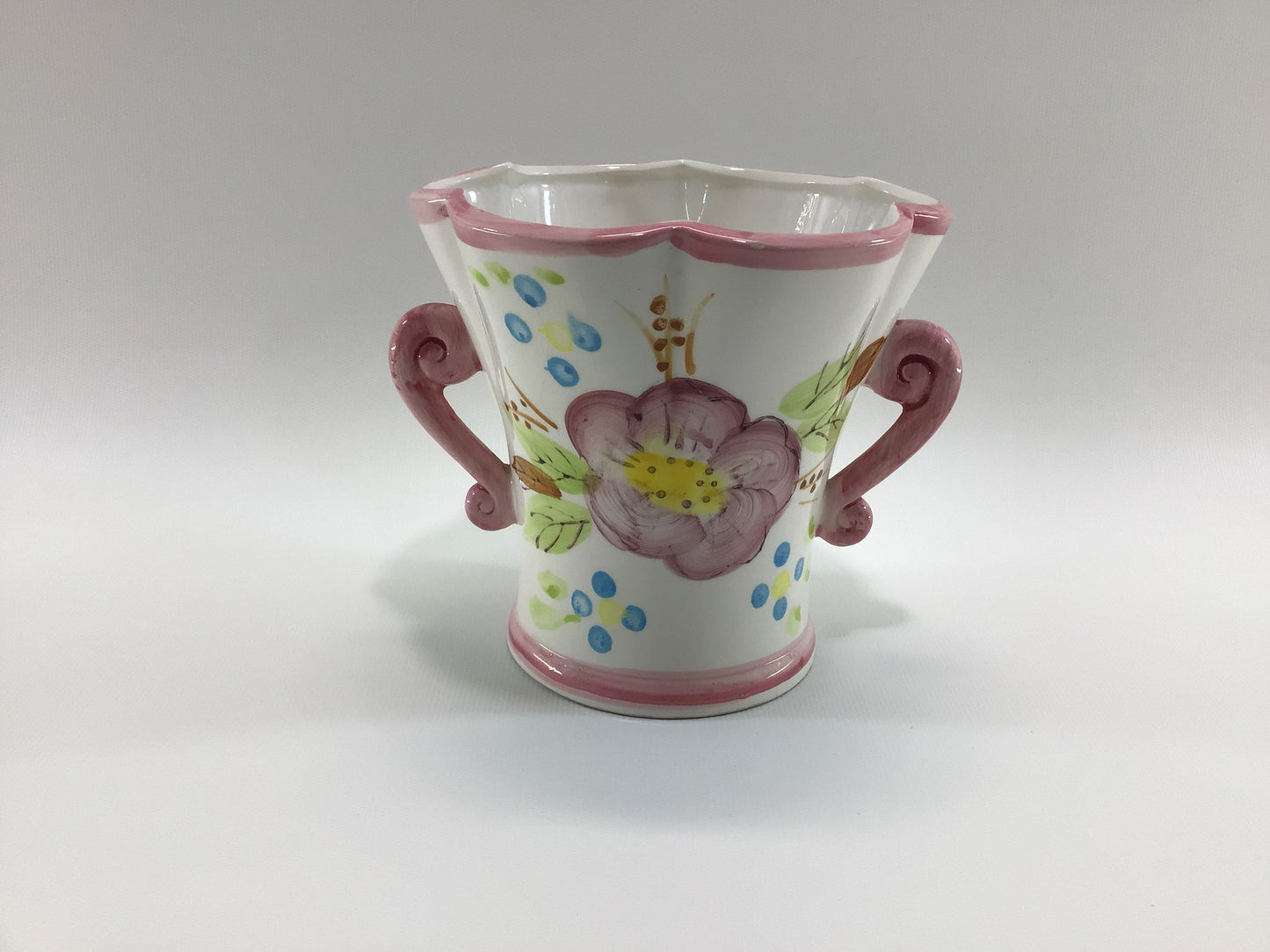 Hand Painted Flower Vase Vintage 1950's Relpo 5" Porcelain M6705