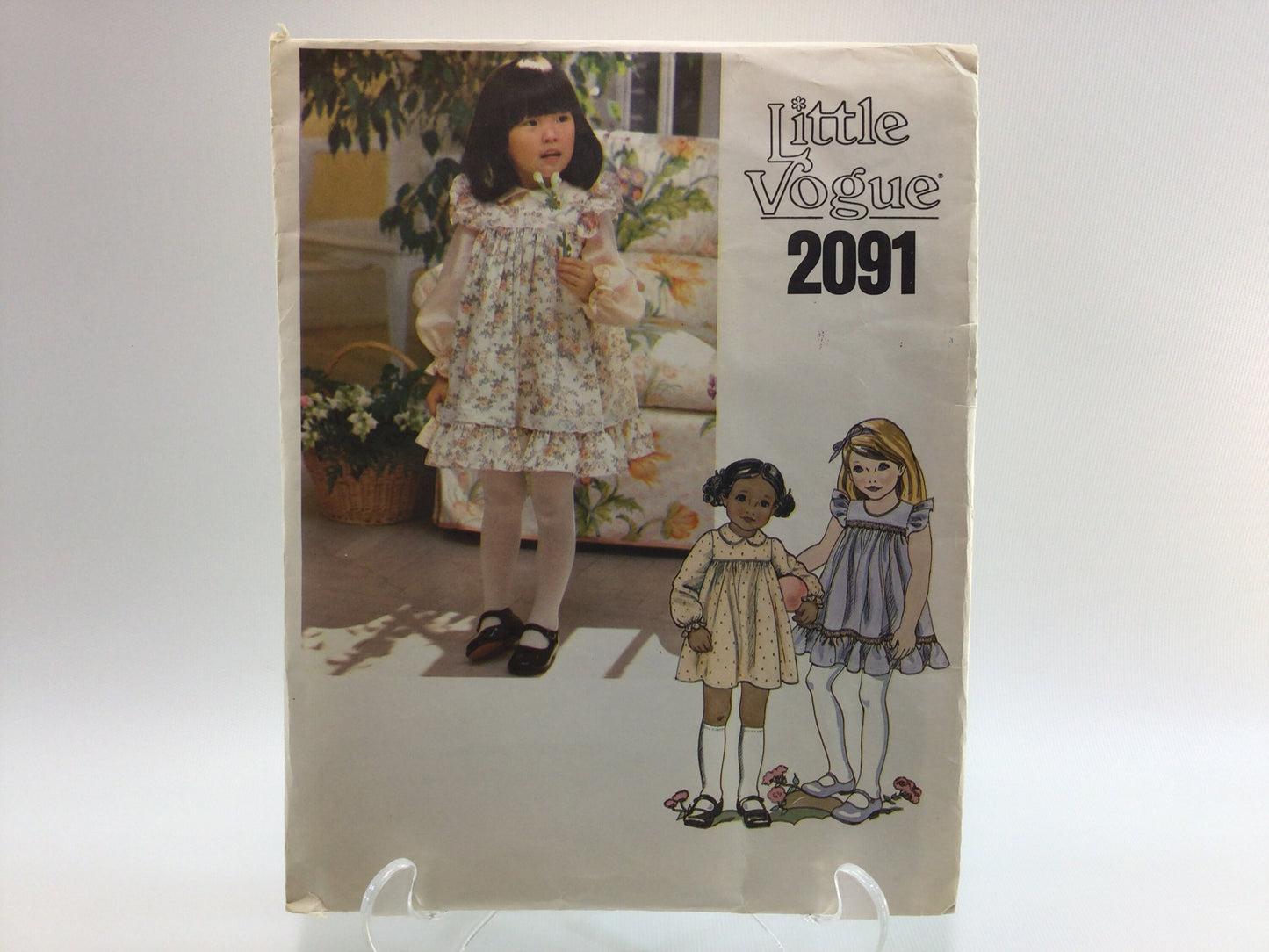Vintage Little Vogue Sewing Pattern 2091 Toddler's Dress and Jumper Size 2