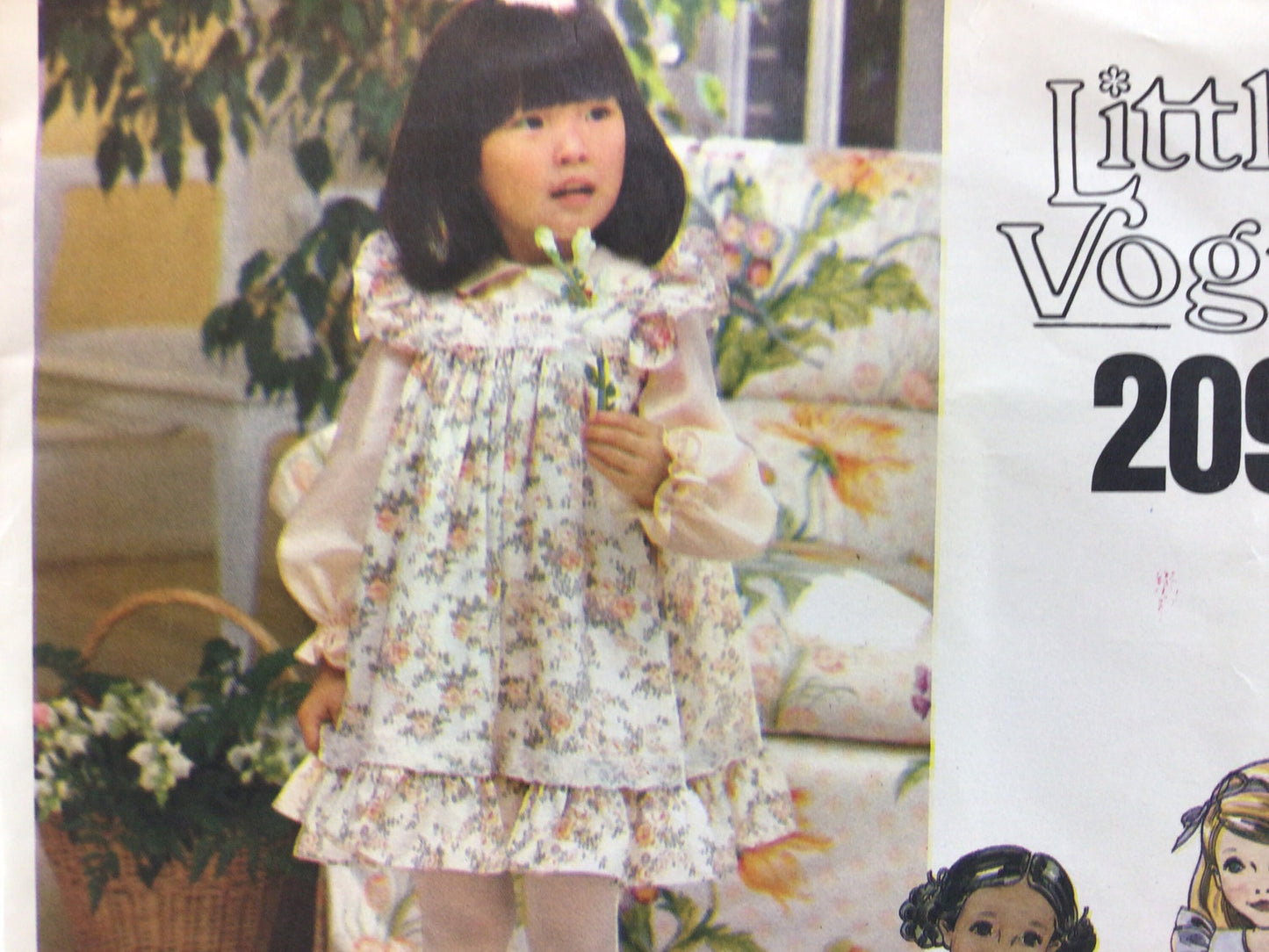 Vintage Little Vogue Sewing Pattern 2091 Toddler's Dress and Jumper Size 2