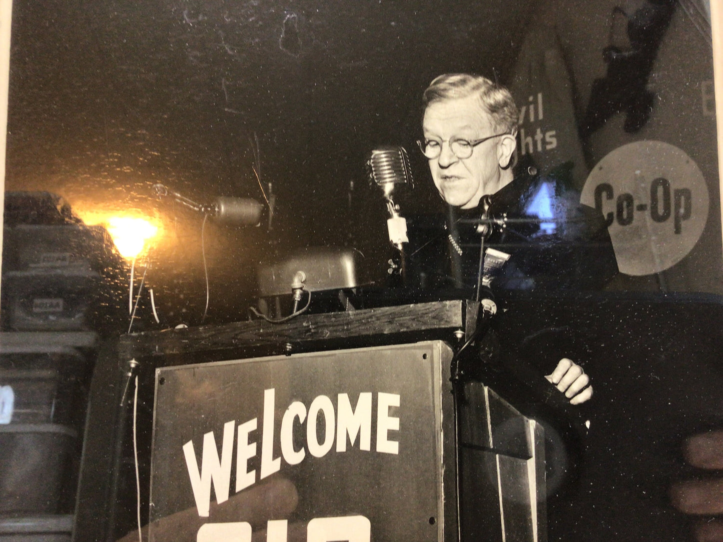 Vintage Framed Press Photos Henry Ford and CIO Convention Detroit