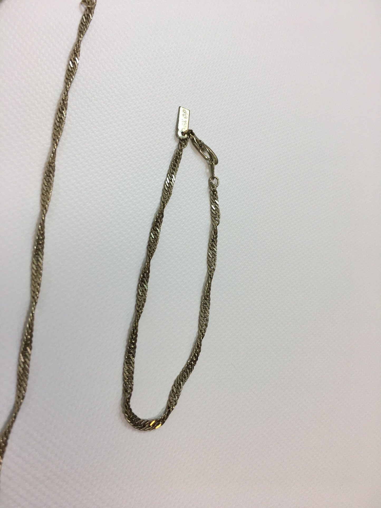 18k Gold Plate Chain Necklace Bracelet Set