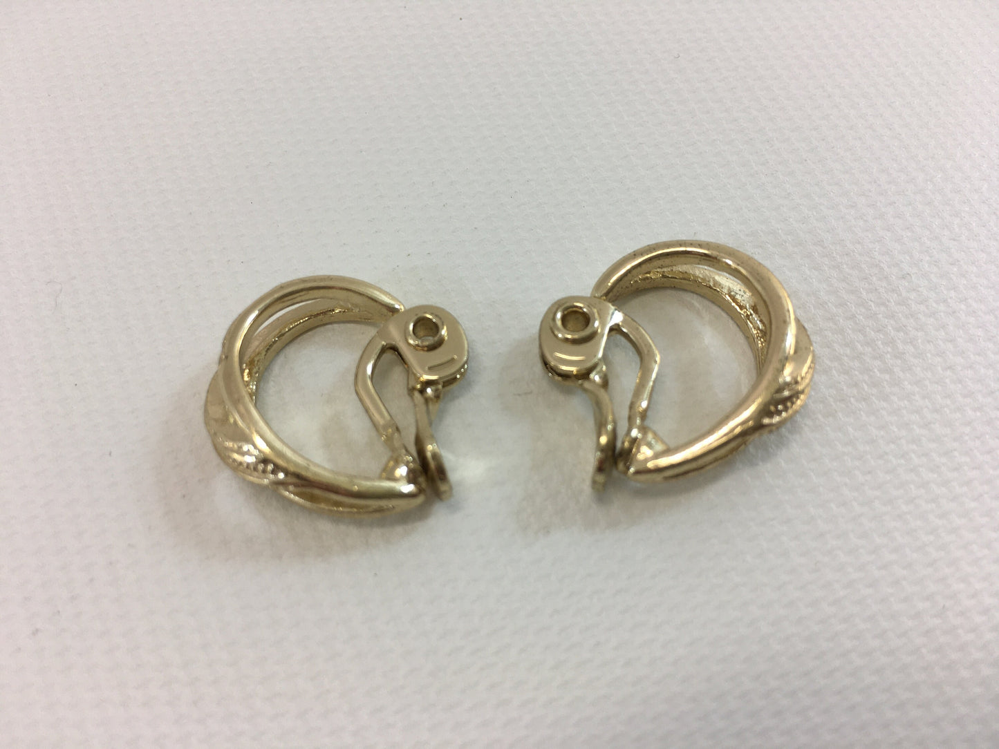 Gold Tone Clip Earrings The Jewelry Group TJG