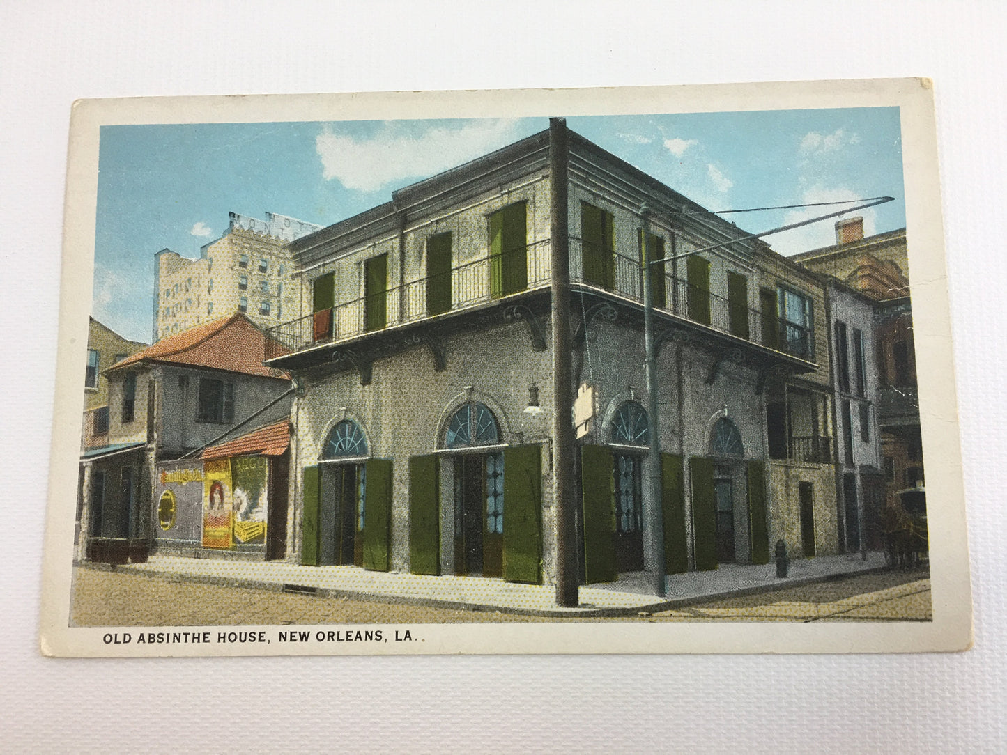 New Orleans LA Postcard The Old Absinthe House Bourbon Street Bienville St