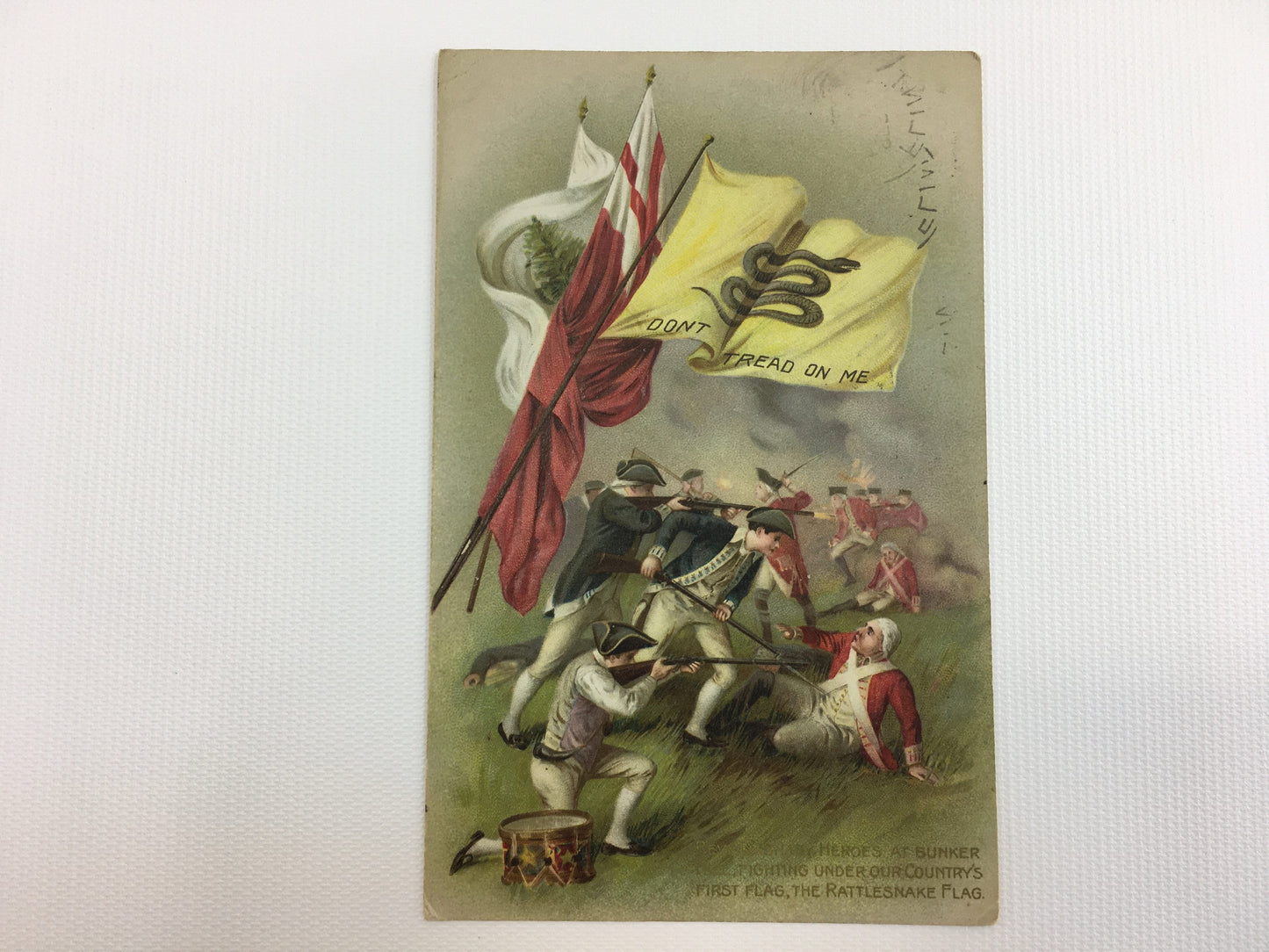 Snake Flag Postcard Don't Tread On Me Revolutionary War First Flag Ephemera