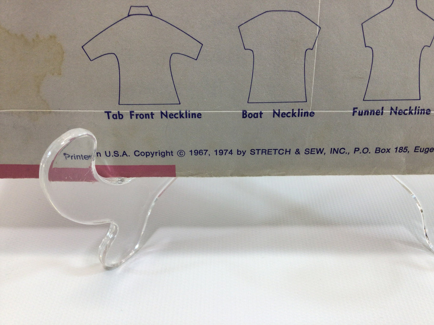 Retro Fashion Sewing Pattern Stretch and Sew Tab Front Top Cap Sleeves 250 Vintage Styles