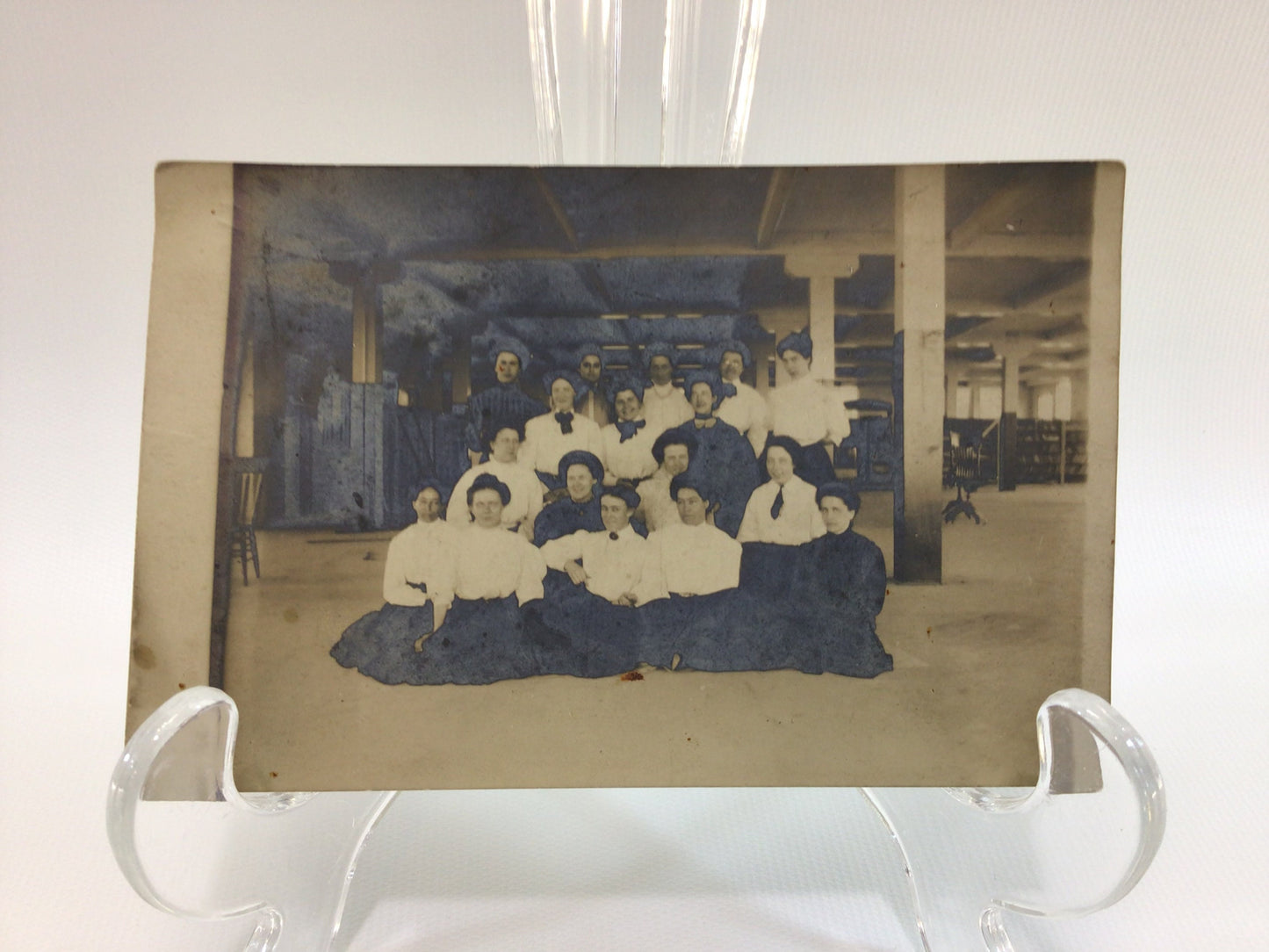 Antique RPPC Real Photo Postcard 1910s Office Staff