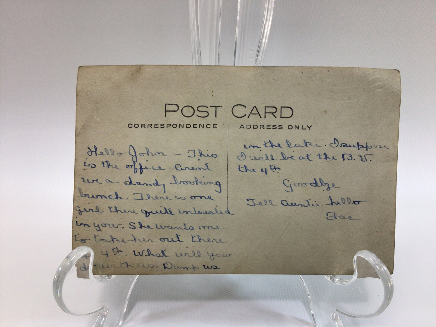 Antique RPPC Real Photo Postcard 1910s Office Staff
