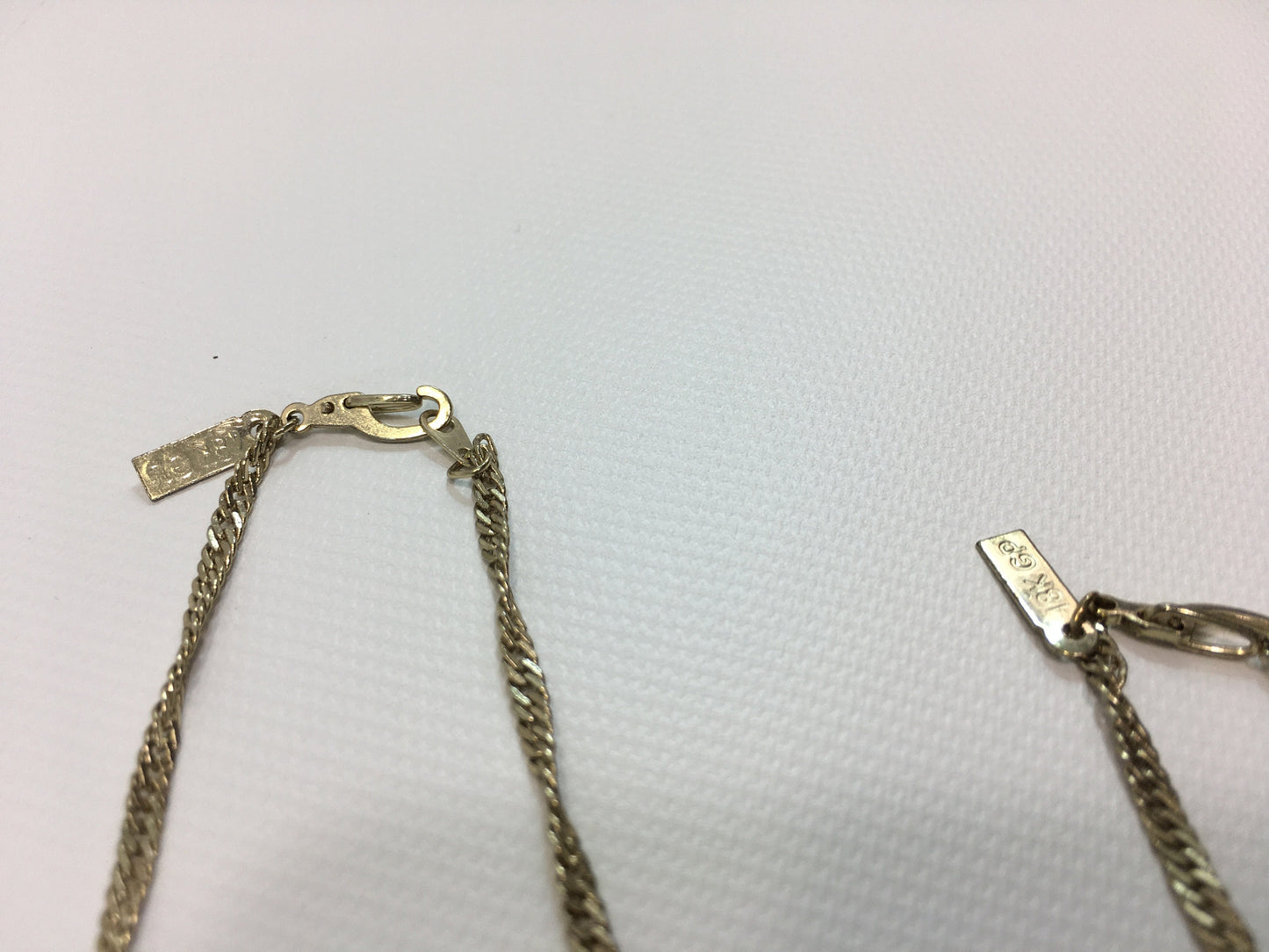 18k Gold Plate Chain Necklace Bracelet Set