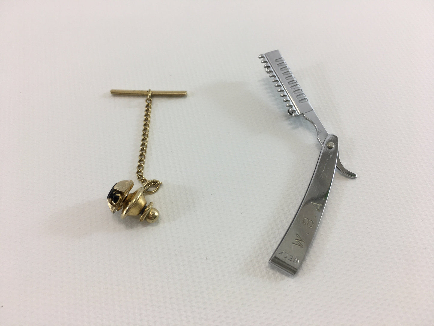 Cosmetology Award Pins Brooch Lot Hair Thinning Comb Faux Ruby Pinback Vintage Jewelry