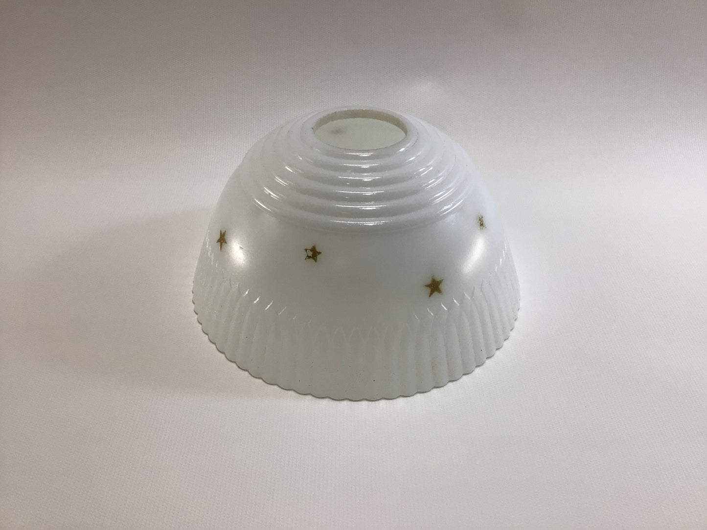 Lamp Shade 7" Opalescent Fluted with Gold Stars Vintage Replacement Part