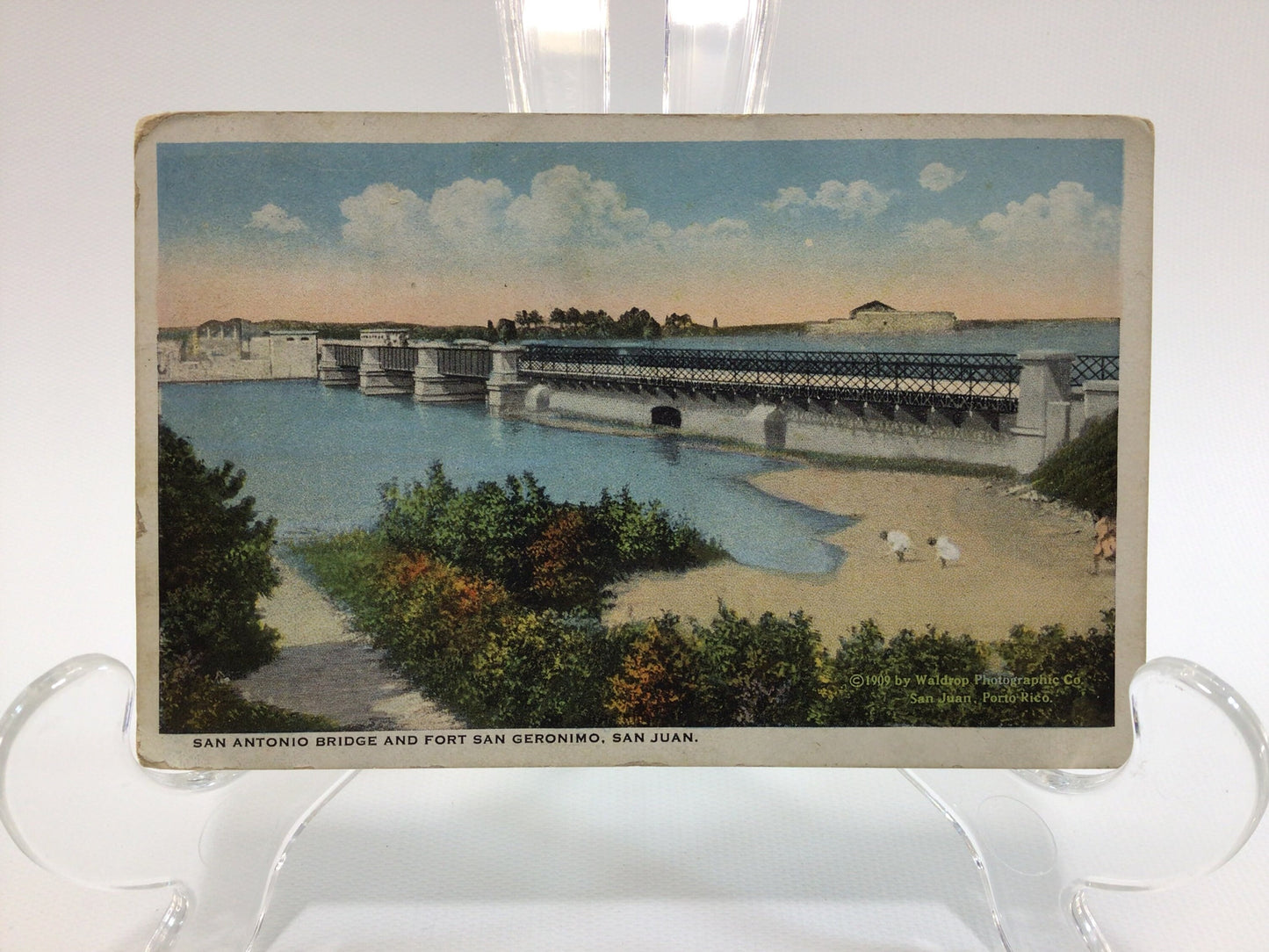 Antique Postcard San Antonio Bridge Porto Rico Ephemera Collectible
