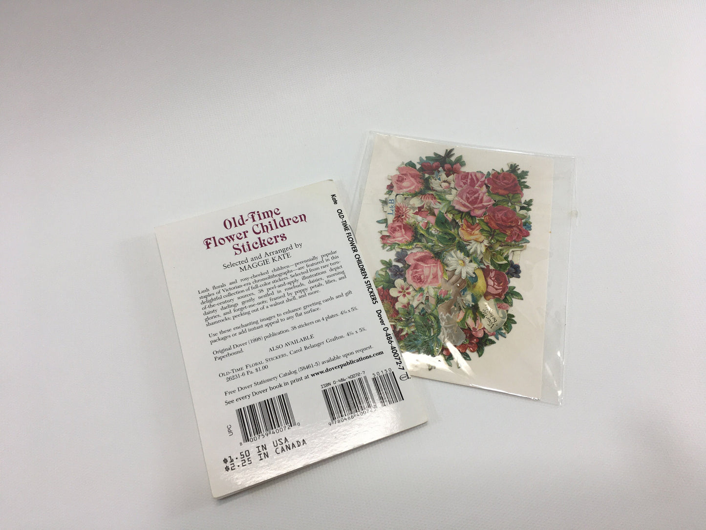 Vintage Ephemera Pack Flower Children Stickers with German Scrap