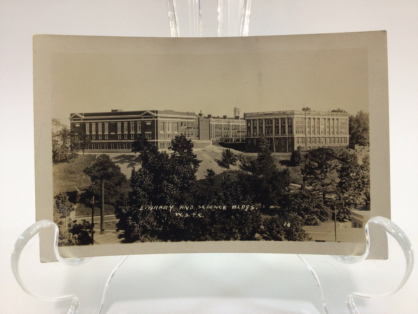 Antique RPPC Real Photo Postcard WSTC Library and Science Bldgs