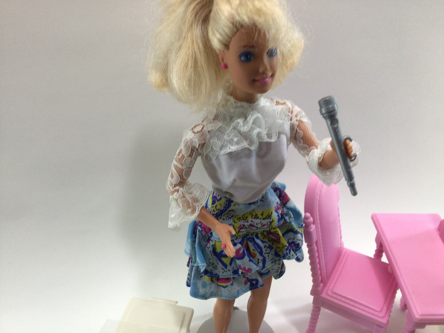 Barbie Doll with Mixed Vanity Bedroom Parts Vintage Fashion Doll Replacement Parts