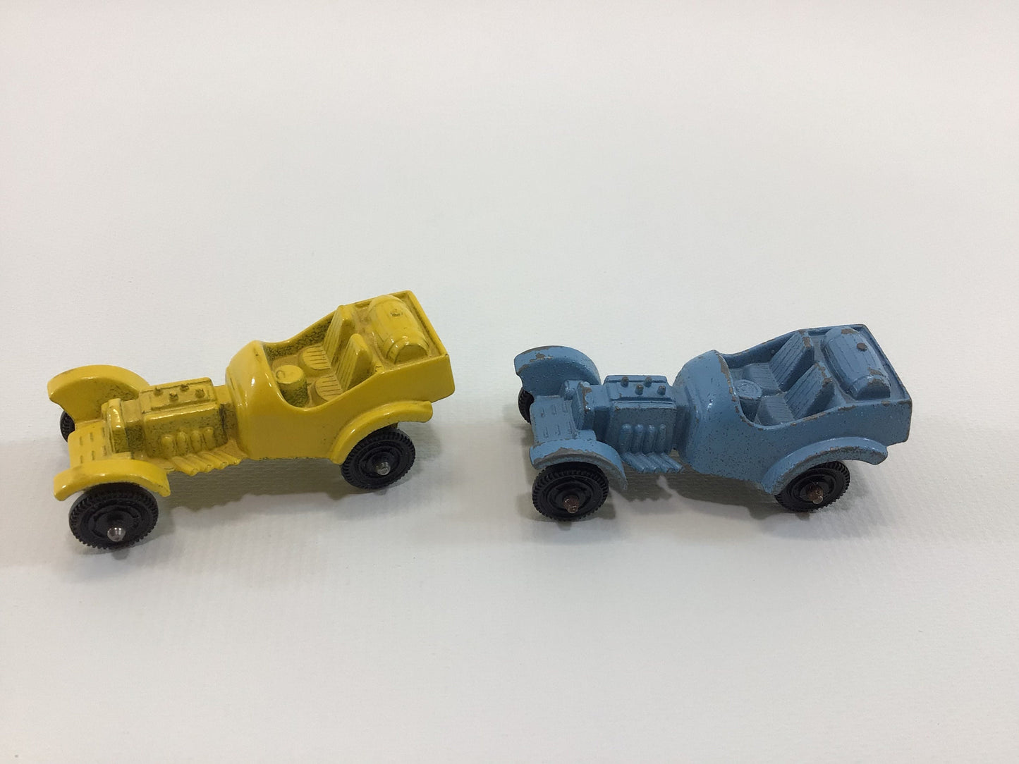 Vintage 1960's Tootsietoy Diecast Toy Cars Roadster Hot Rods Blue and Yellow