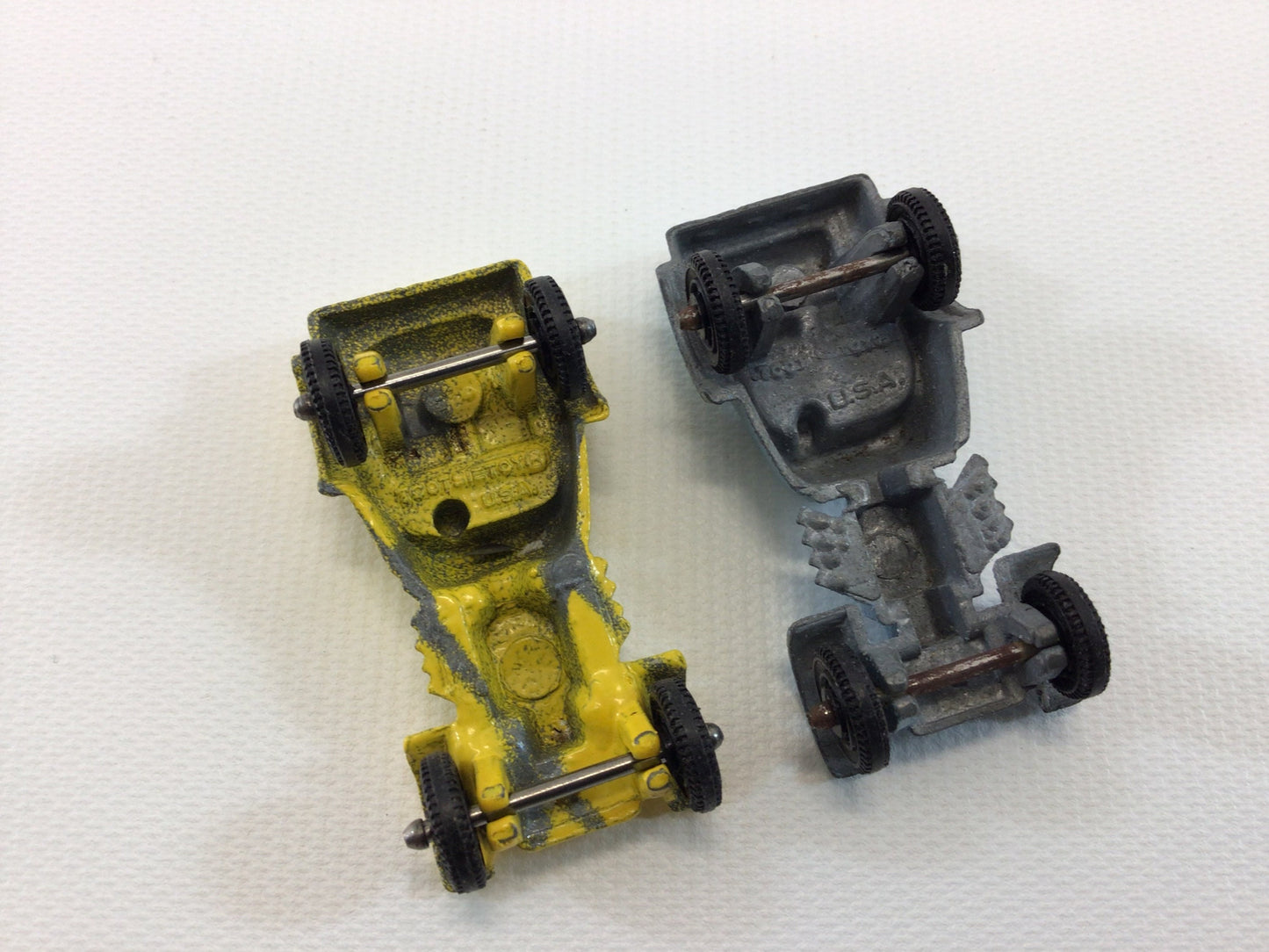 Vintage 1960's Tootsietoy Diecast Toy Cars Roadster Hot Rods Blue and Yellow