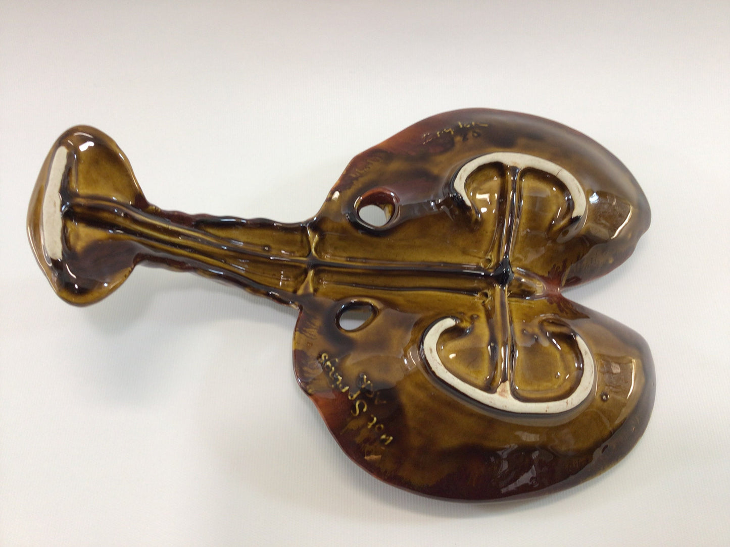 Lobster Dish Candy Nut Trinket Dryden Pottery with Drip Glaze Hot Springs National Park Souvenir