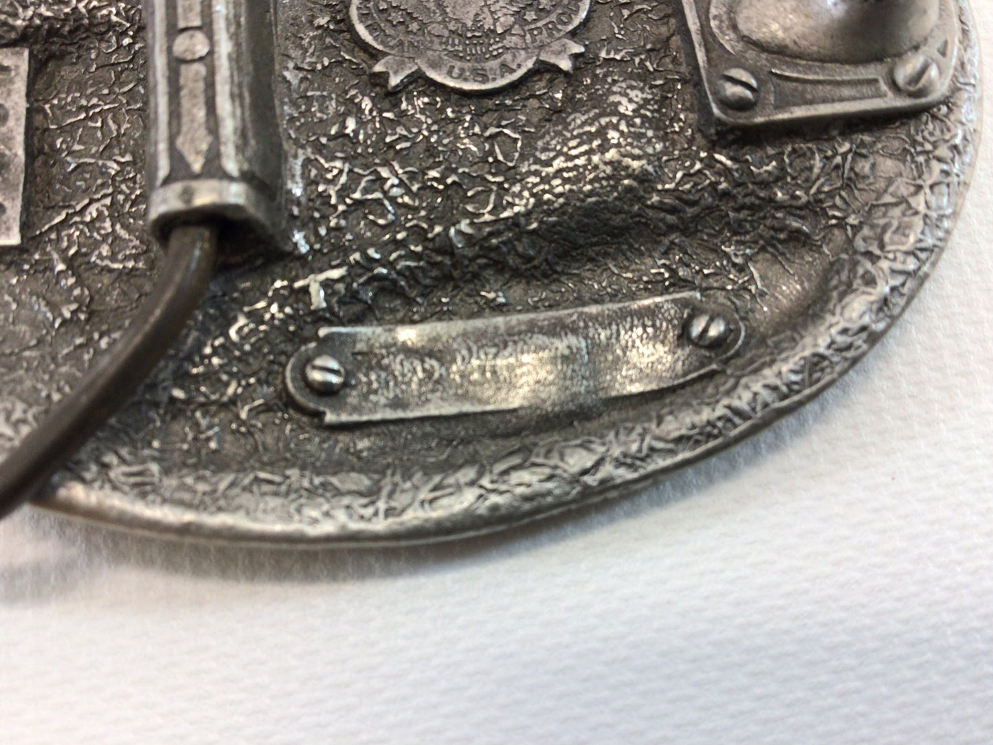 Belt Buckle Vintage Pewter The Police Officer an American Hero Commemorative