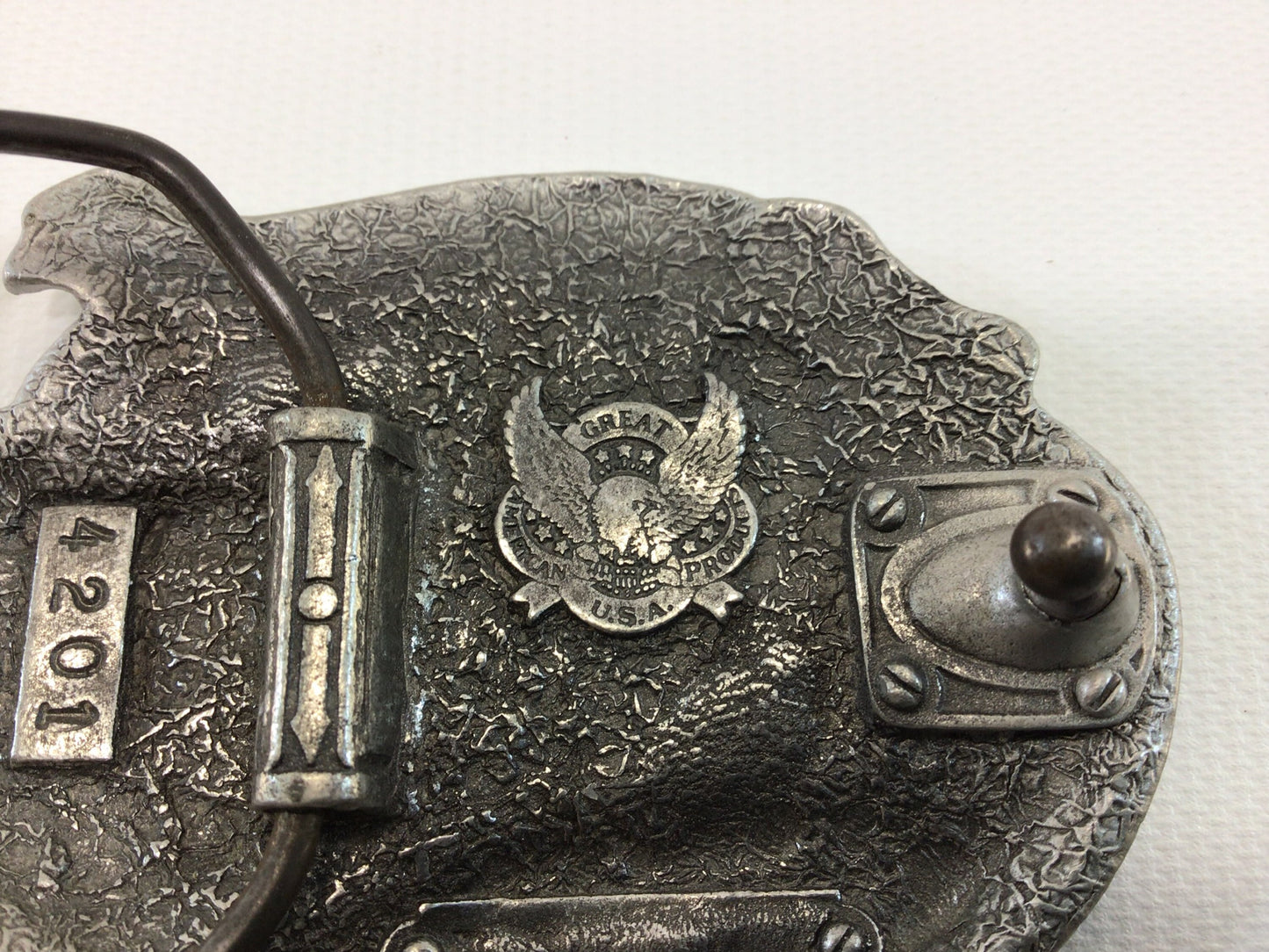 Belt Buckle Vintage Pewter The Police Officer an American Hero Commemorative