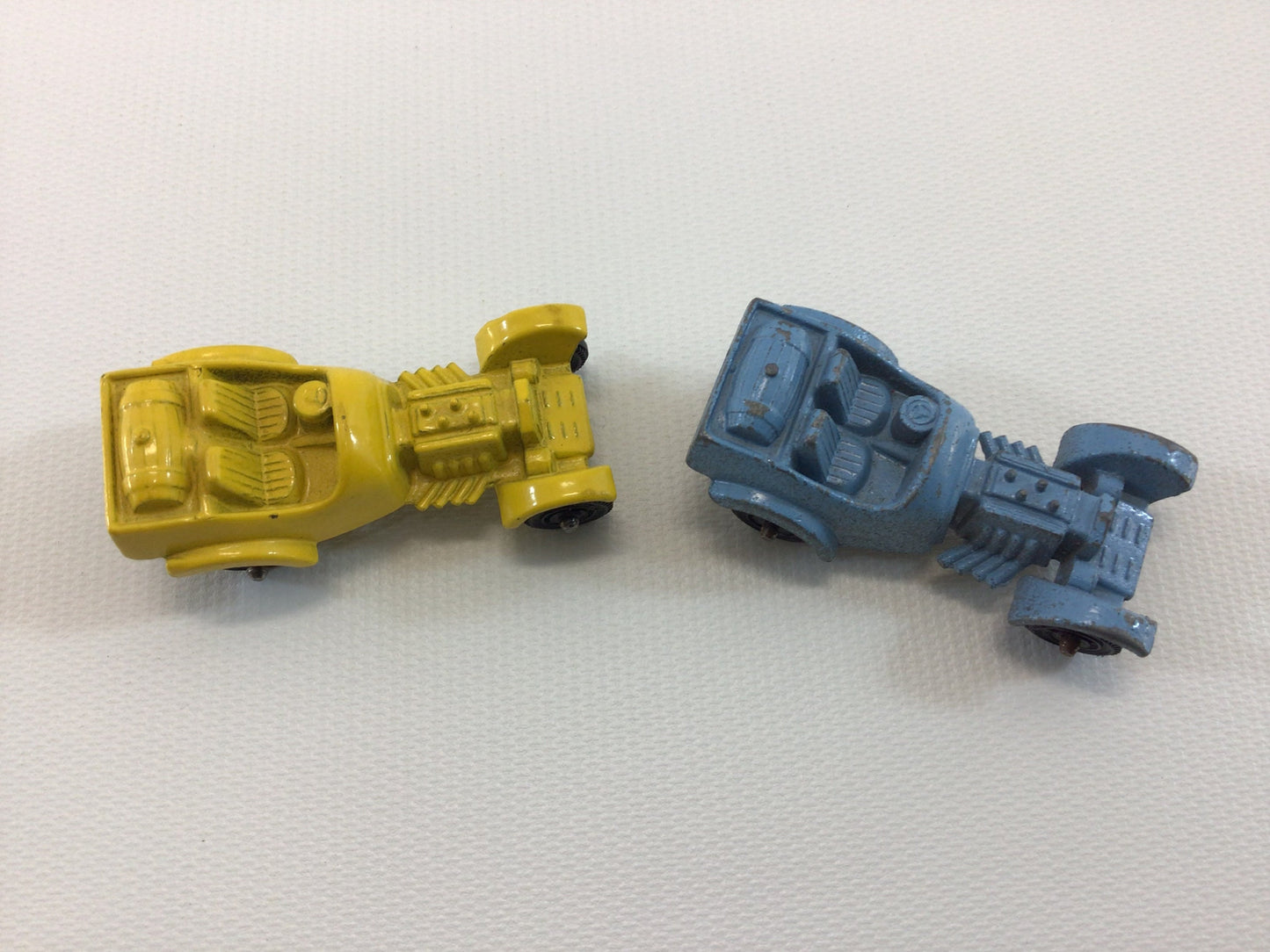 Vintage 1960's Tootsietoy Diecast Toy Cars Roadster Hot Rods Blue and Yellow