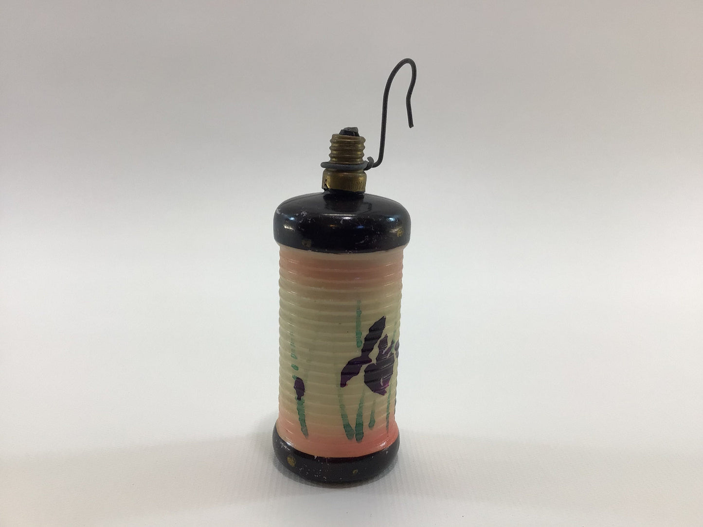 Vintage Glass Chinese Lantern Cylindrical Christmas Light Bulb Ornament