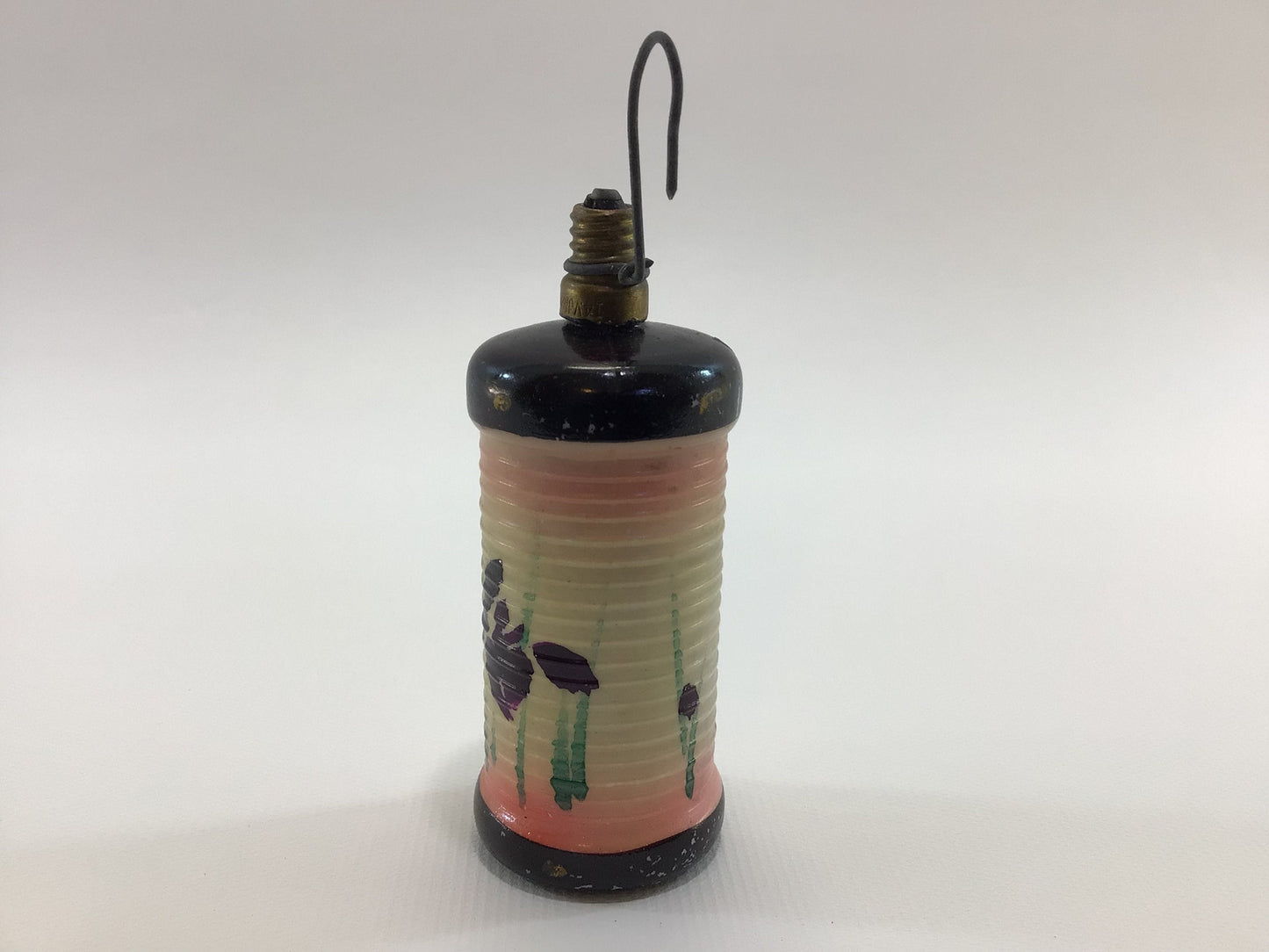 Vintage Glass Chinese Lantern Cylindrical Christmas Light Bulb Ornament