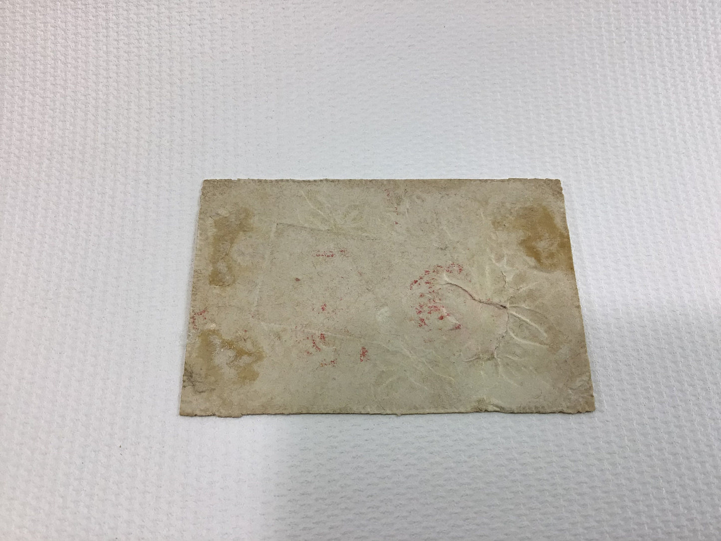 Antique German Scrap Small Embossed Card Tag Vintage Ephemera