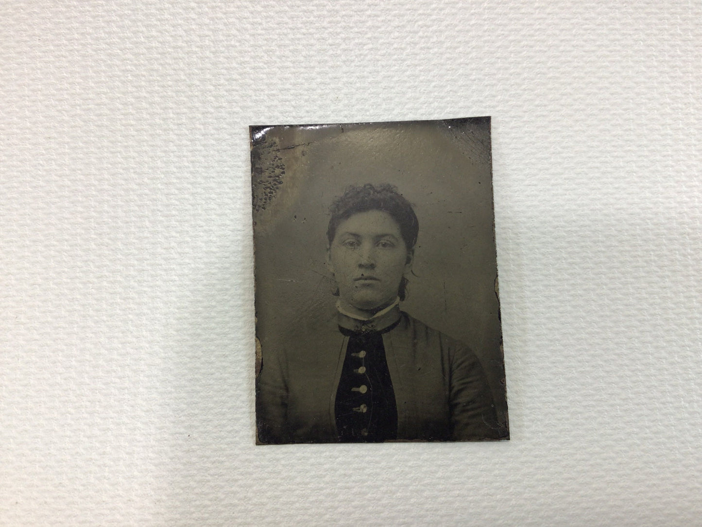 Antique Tintype Photograph of Young Woman