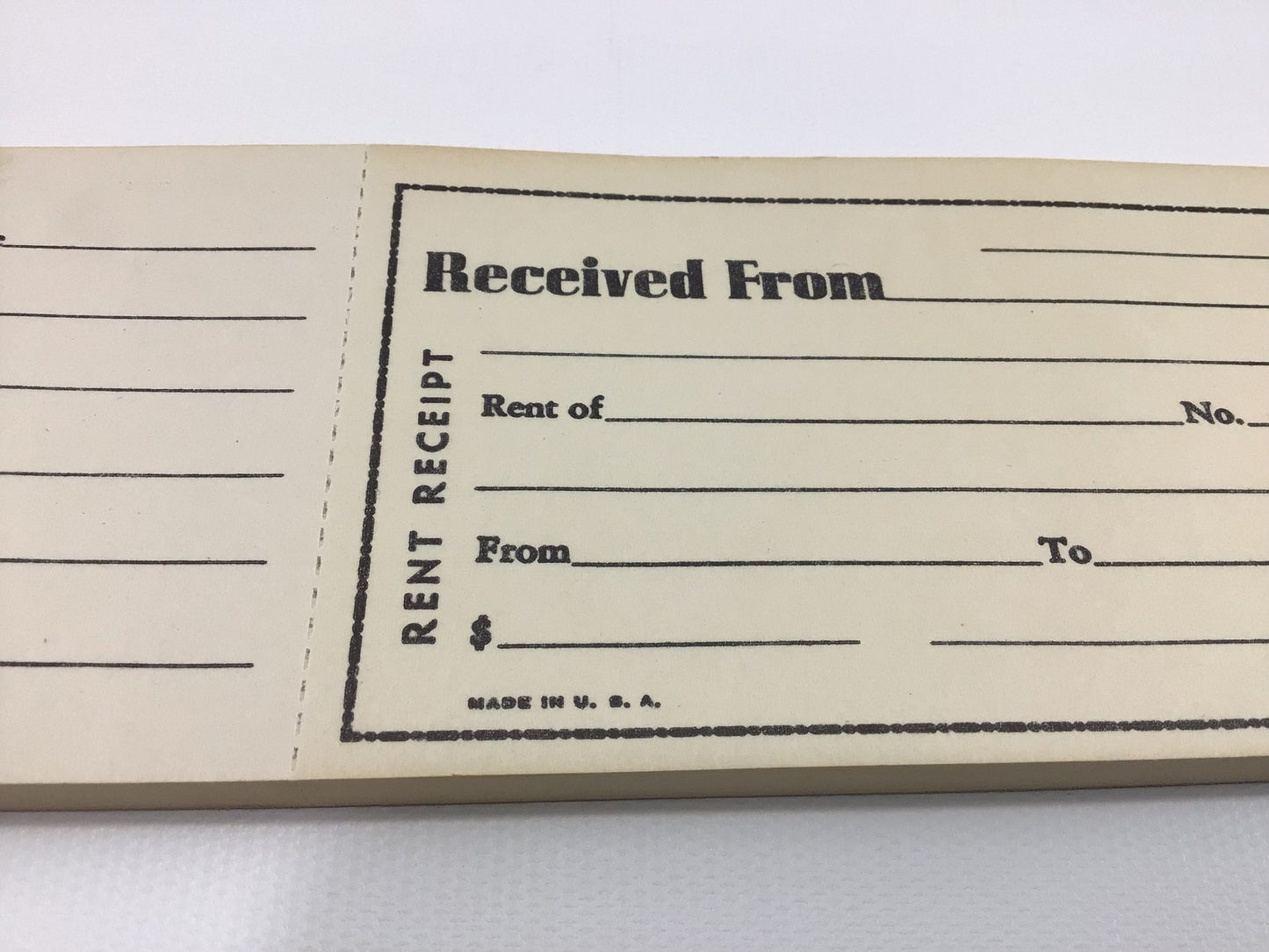 Vintage Rent Receipts Book Springfield Product Collectible Ephemera Partially Used